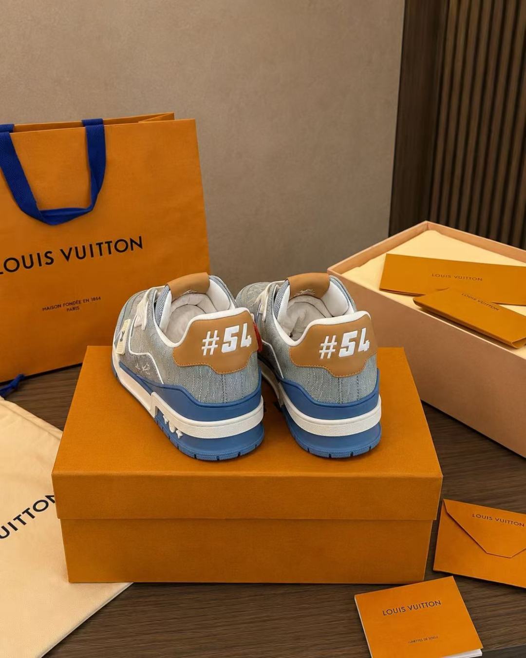 Louis Vuitton Denim Trainer Sneakers