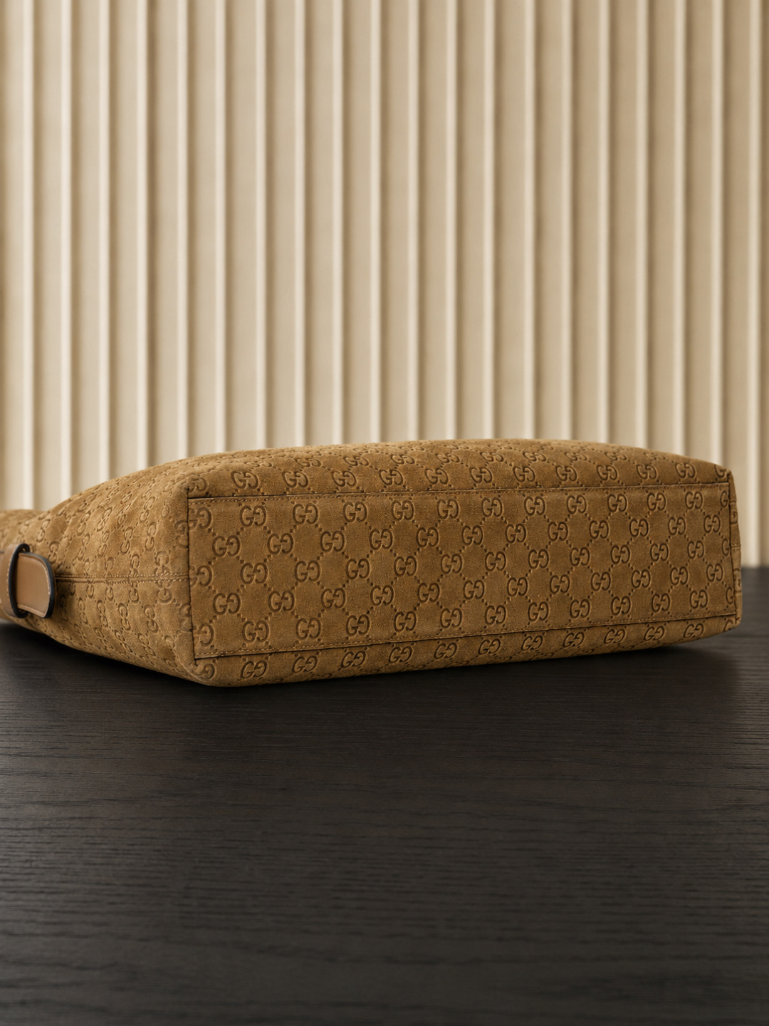 Gucci GG Embossed Suede Hobo Shoulder Bag