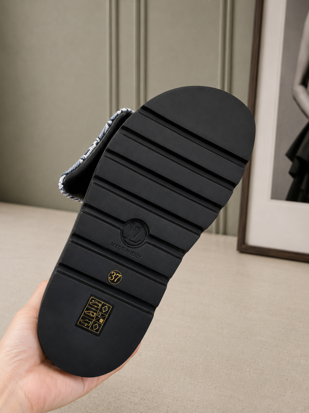Louis Vuitton Monogram Jacquard Slide Sandals
