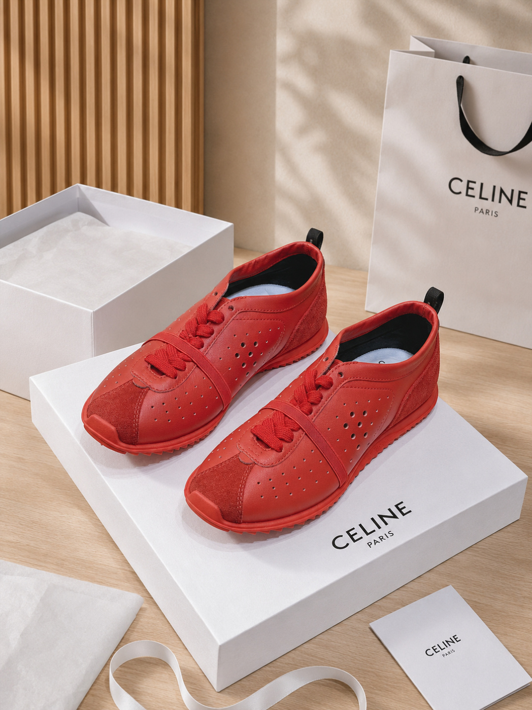 Celine Perforated Leather Retro Sneakers