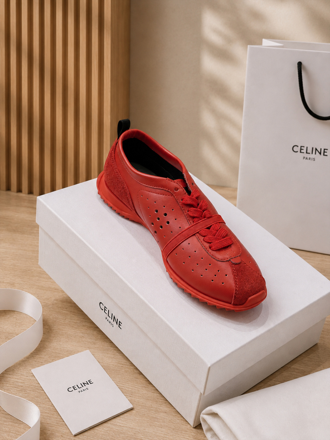 Celine Perforated Leather Retro Sneakers