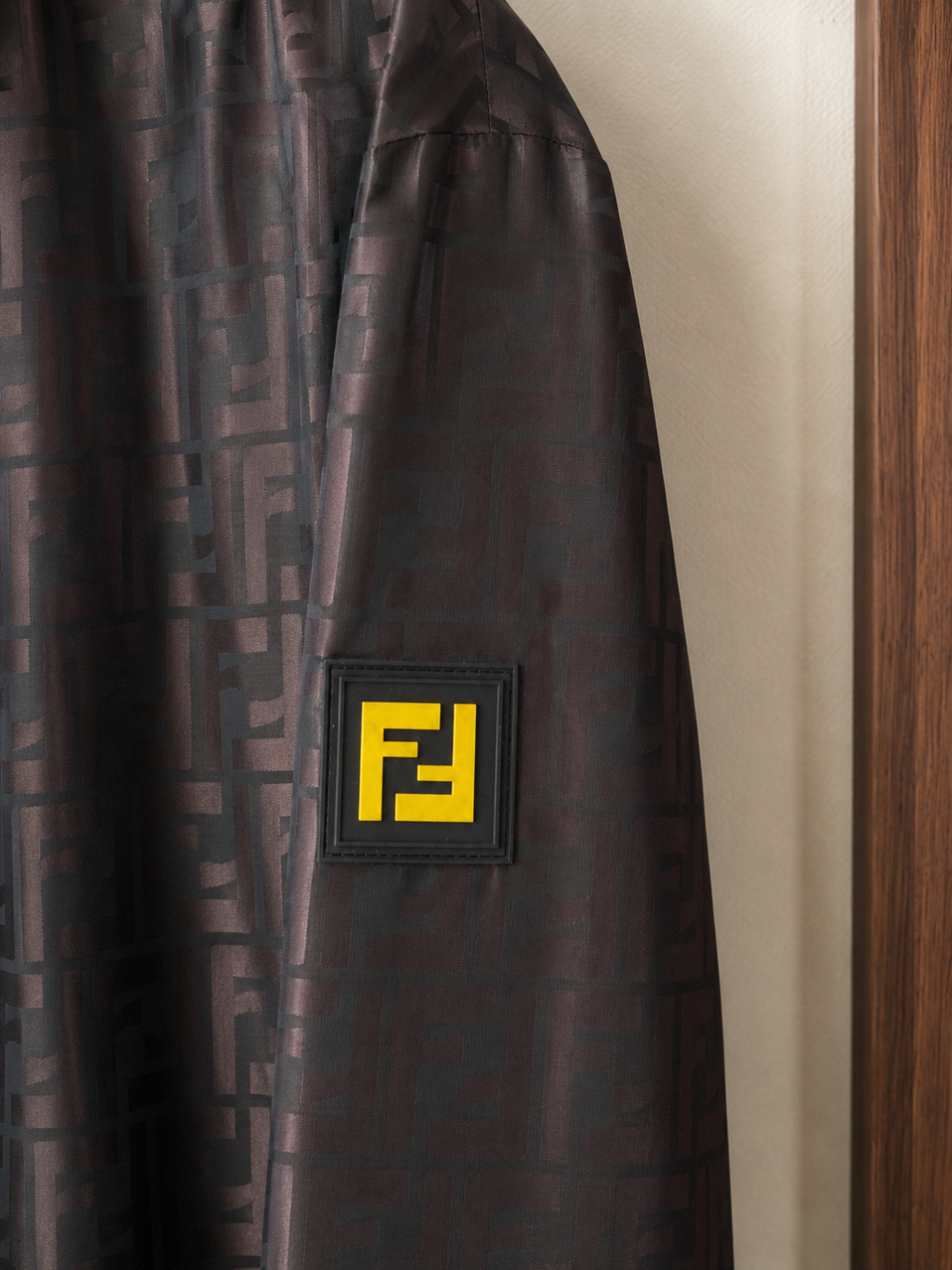 Fendi FF Pattern Hooded Windbreaker Jacket