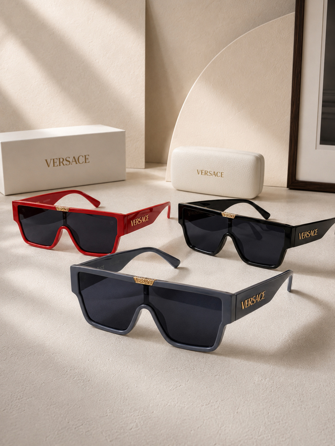 Versace Square Shield Sunglasses