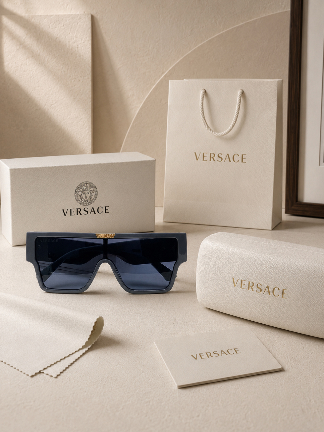 Versace Square Shield Sunglasses