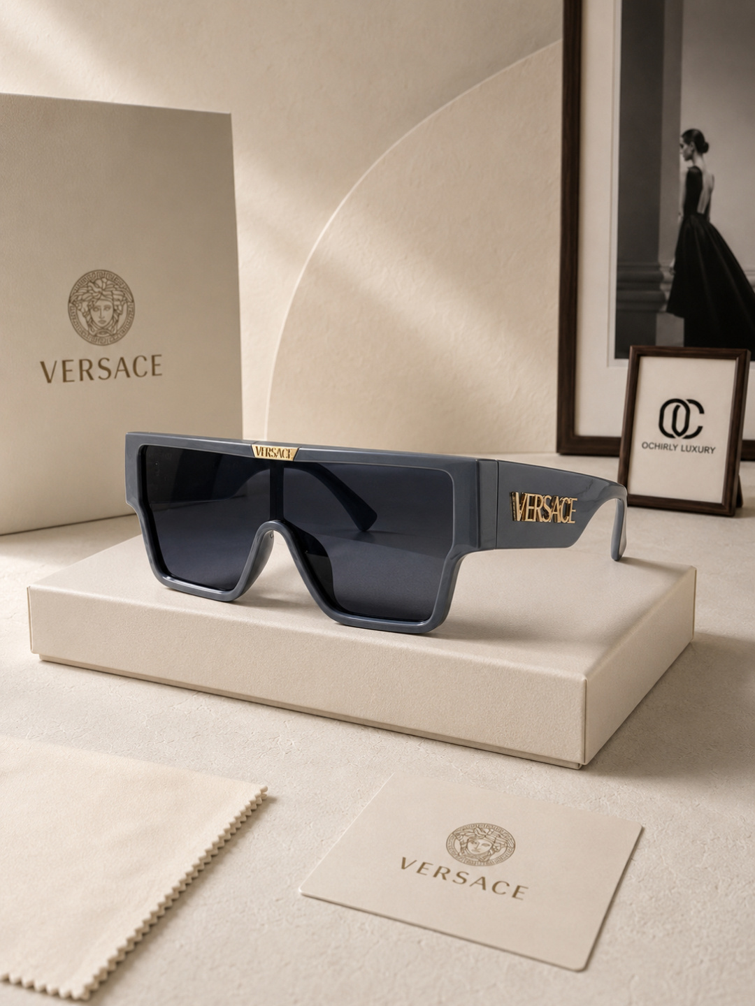 Versace Square Shield Sunglasses
