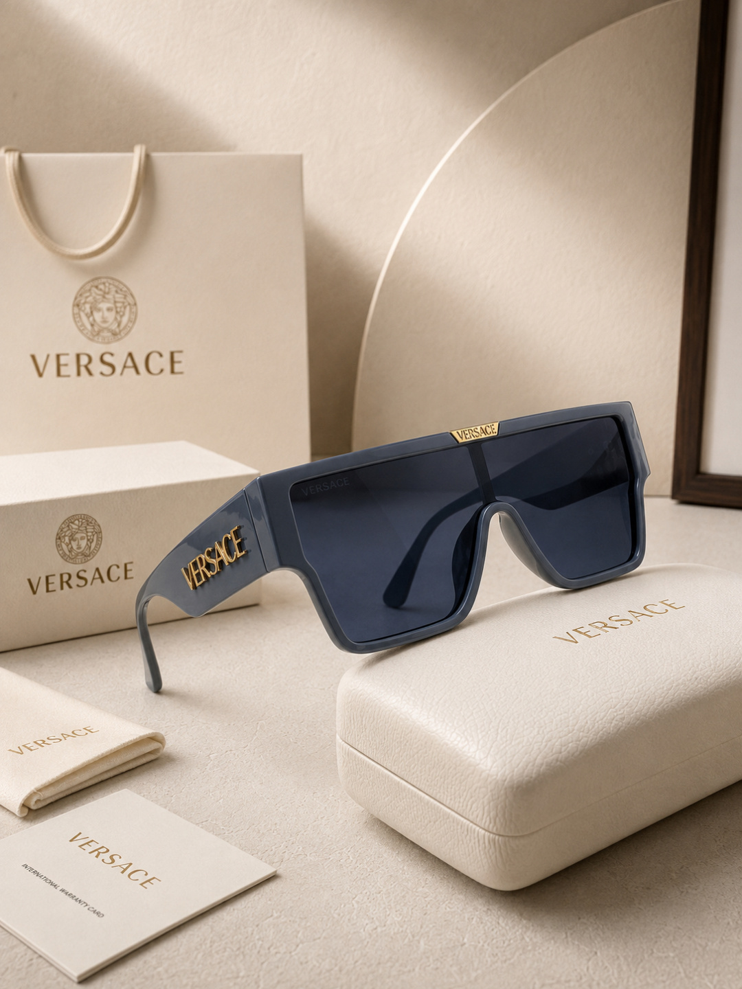 Versace Square Shield Sunglasses