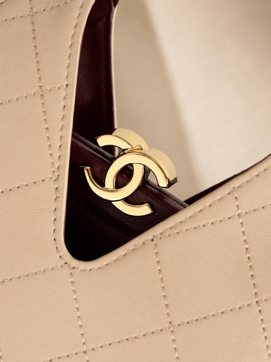 Chanel Quilted Leather Hobo Handbag
