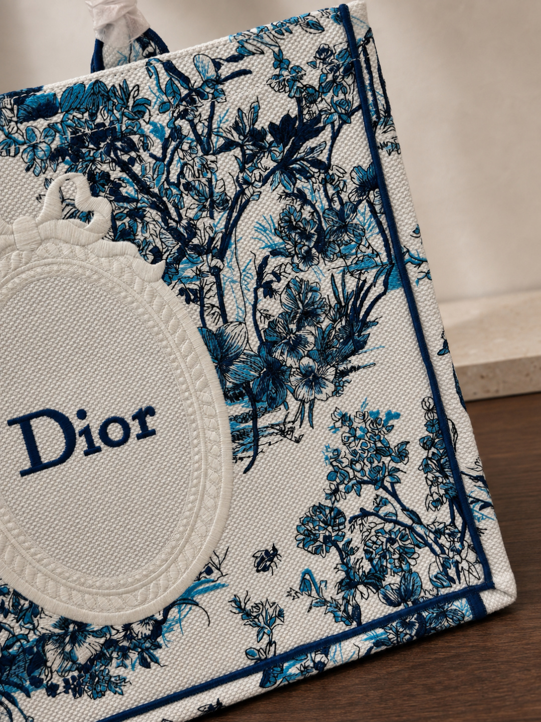 dior large blue toile de jouy book tote