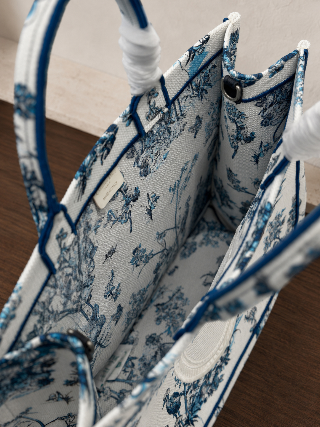 dior large blue toile de jouy book tote