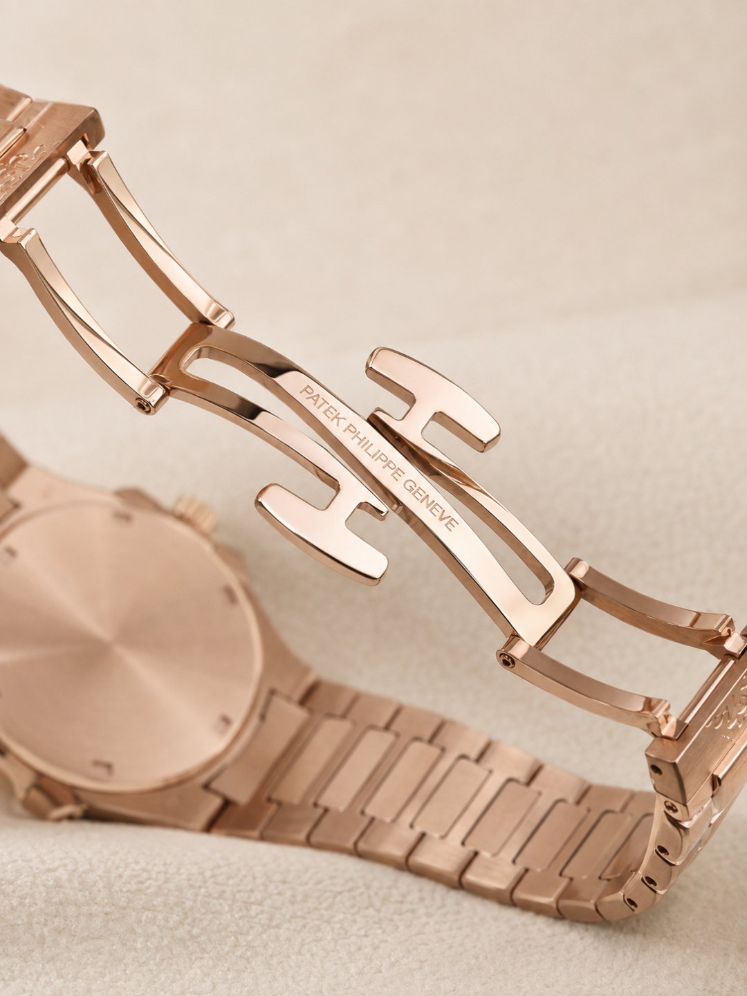 Patek  Rose Gold Diamond  Ladies Watch
