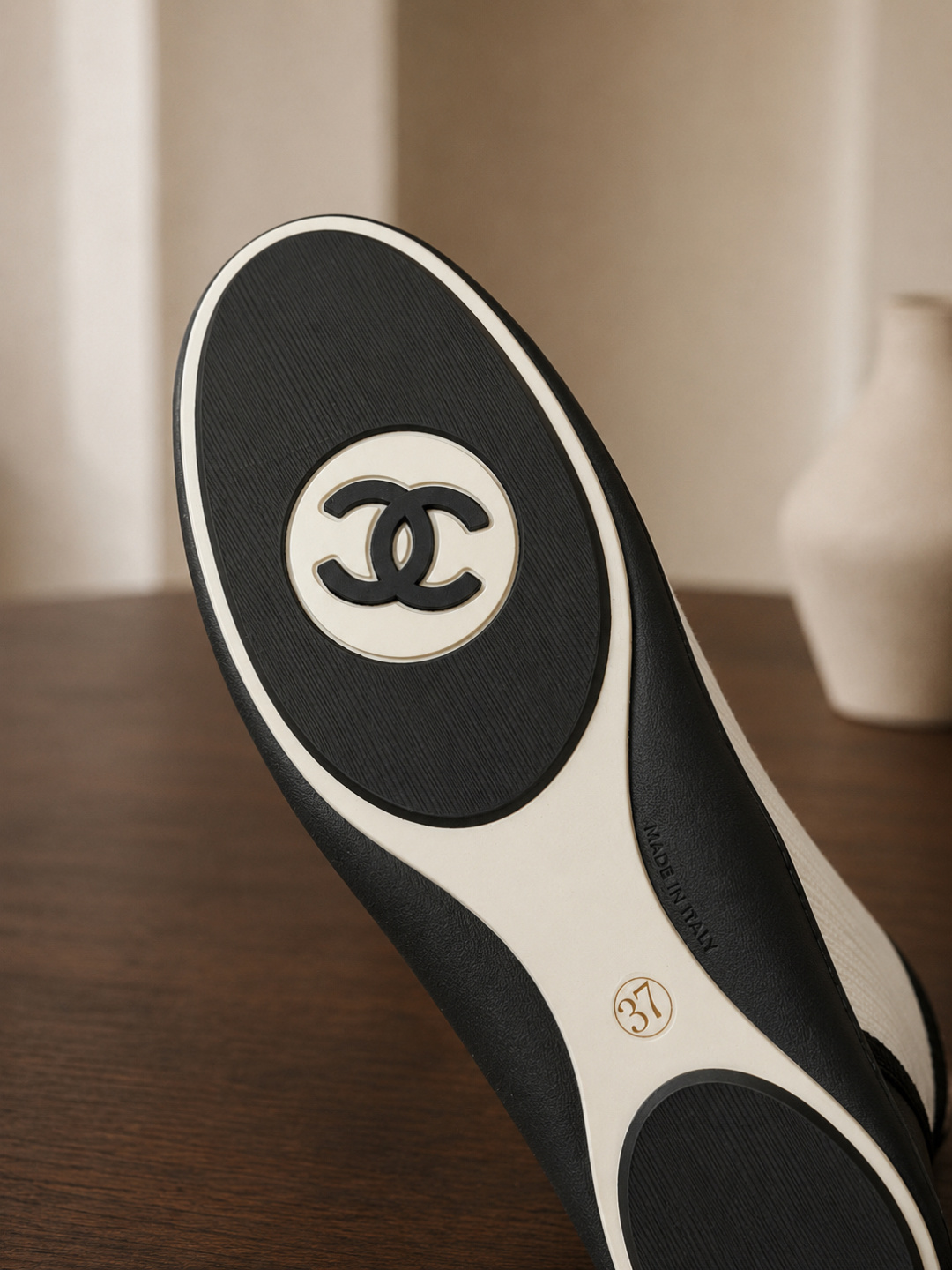Chanel Sock‑Style Ankle Boots Leather Bow Ballet