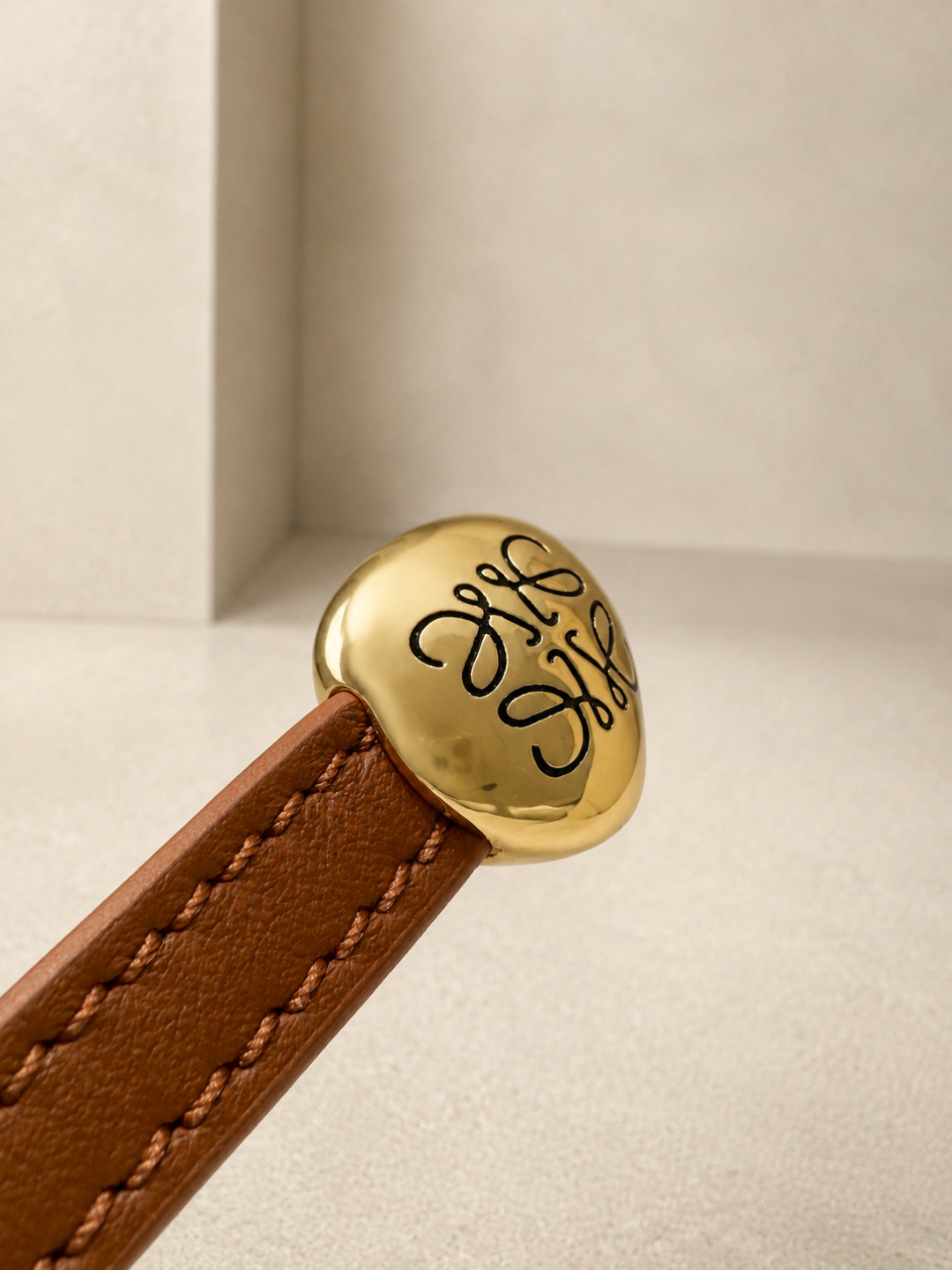 Loewe Brown Leather Knot‑Detail Hobo Shoulder Bag