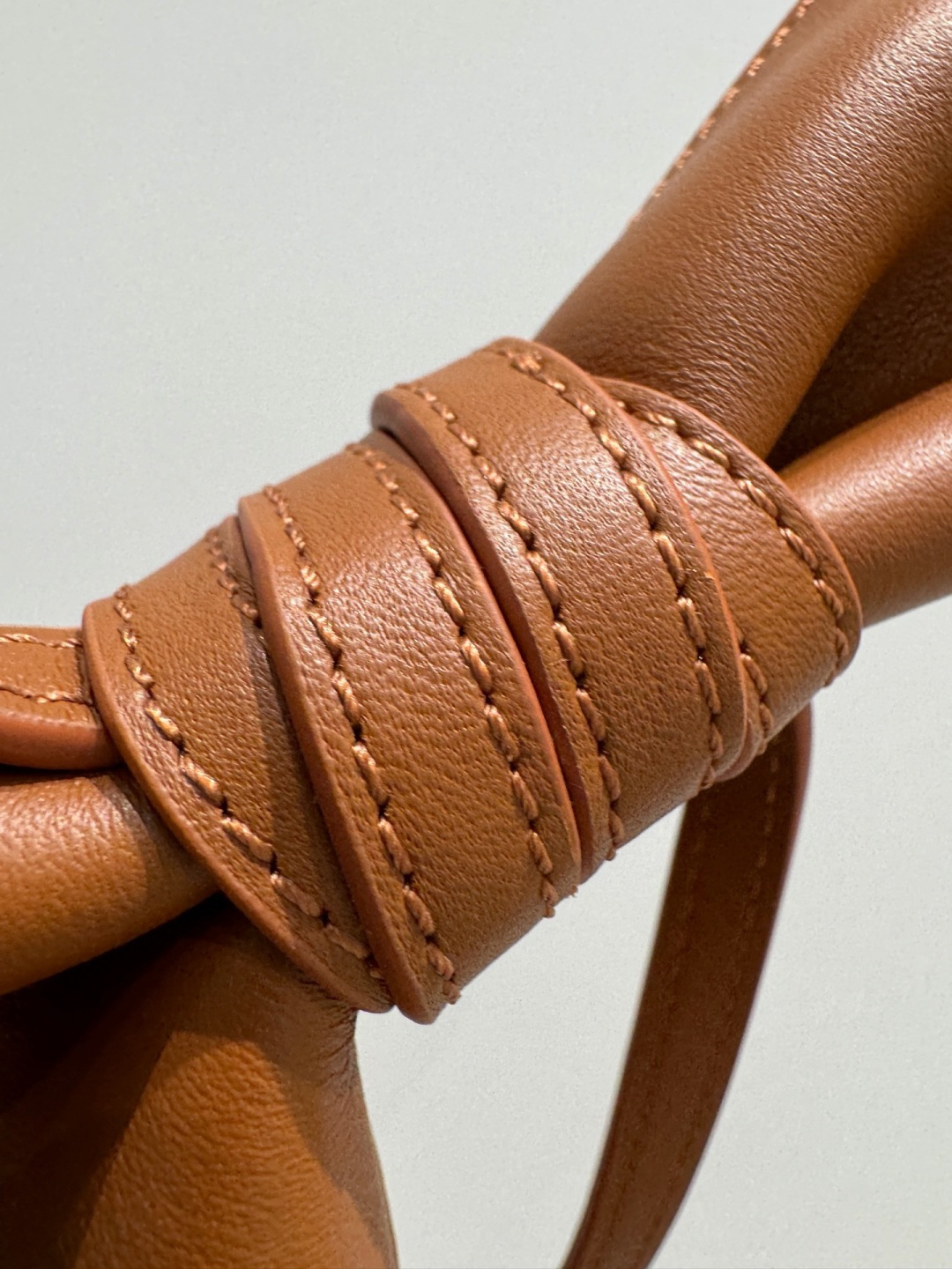 Loewe Brown Leather Knot‑Detail Hobo Shoulder Bag
