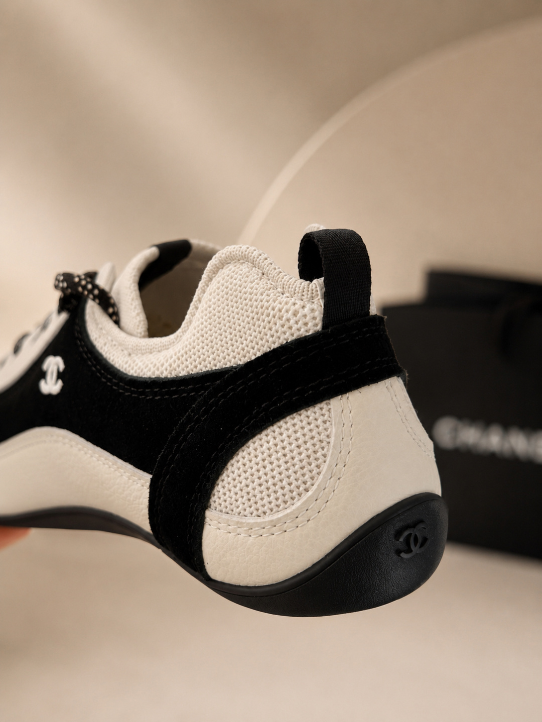 Chanel Two‑Tone Suede Sneakers