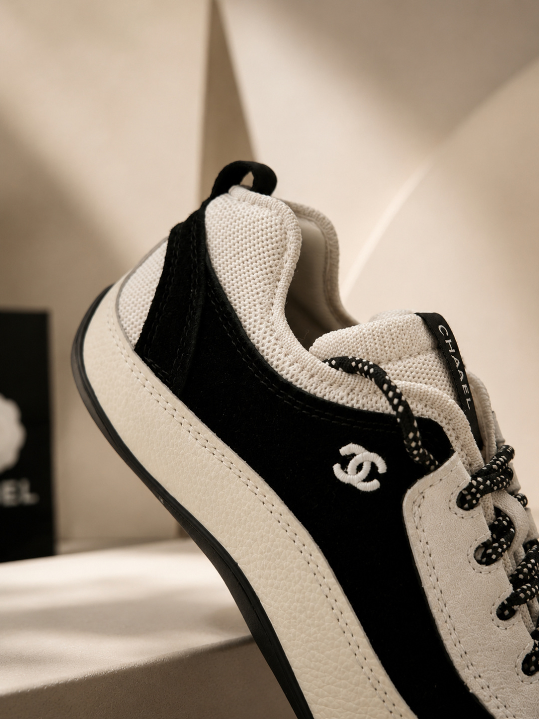 Chanel Two‑Tone Suede Sneakers