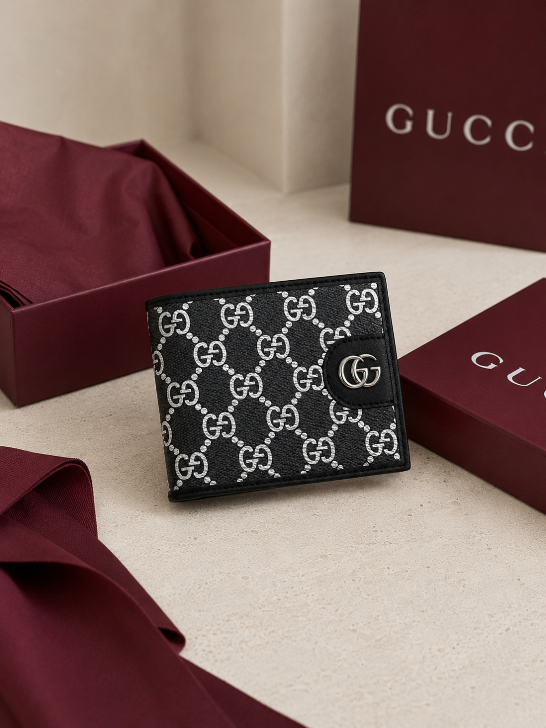 Gucci GG Pattern Bifold Wallet