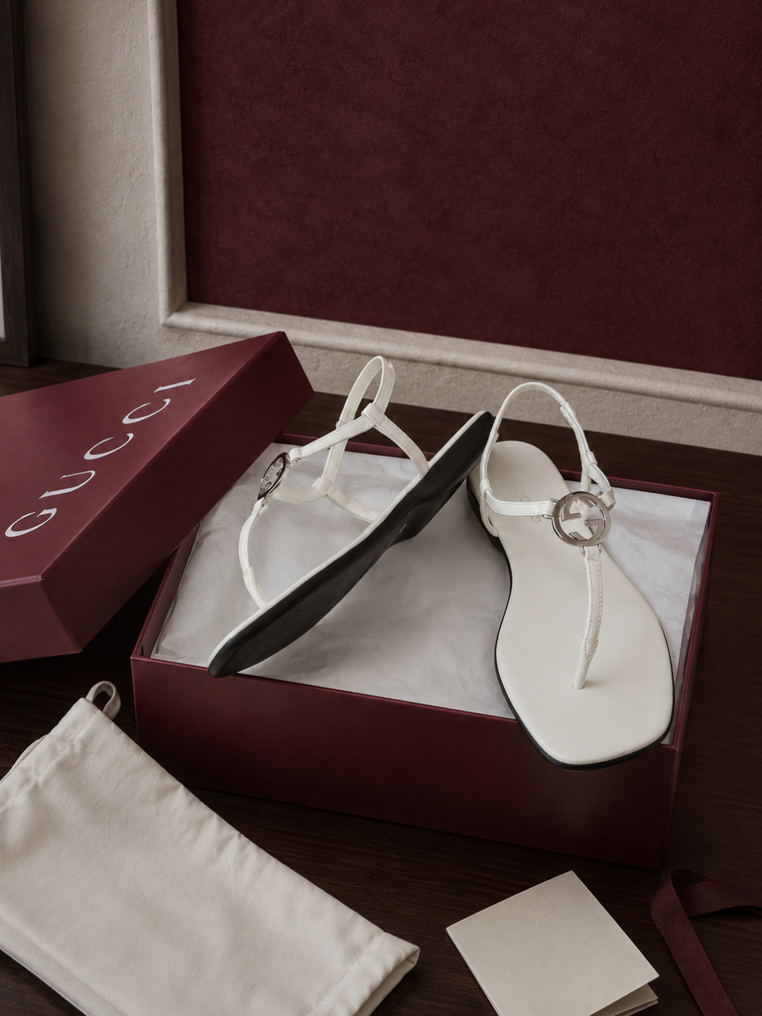 Gucci Interlocking‑G Thong Sandals