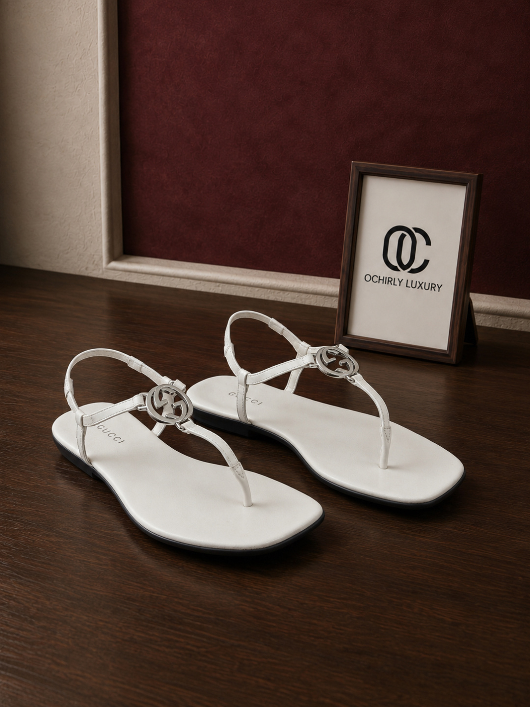Gucci Interlocking‑G Thong Sandals