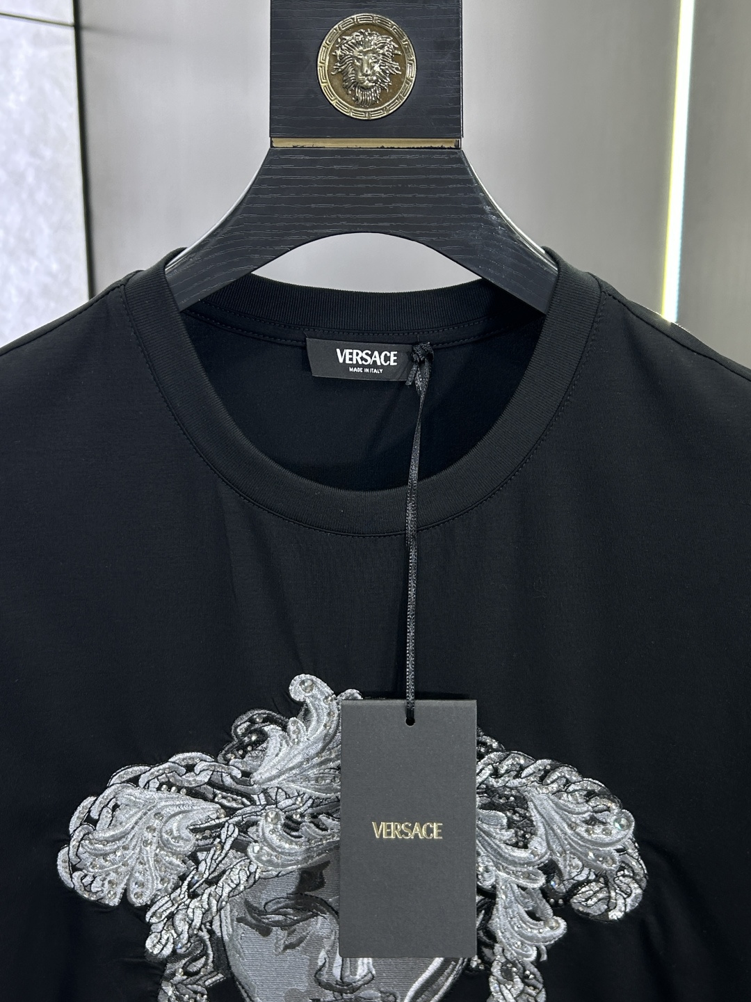 Versace Medusa Crystal Embellished Black Cotton T-Shirt, Short Sleeve 6 cmp i1741986149469 5262 0 4