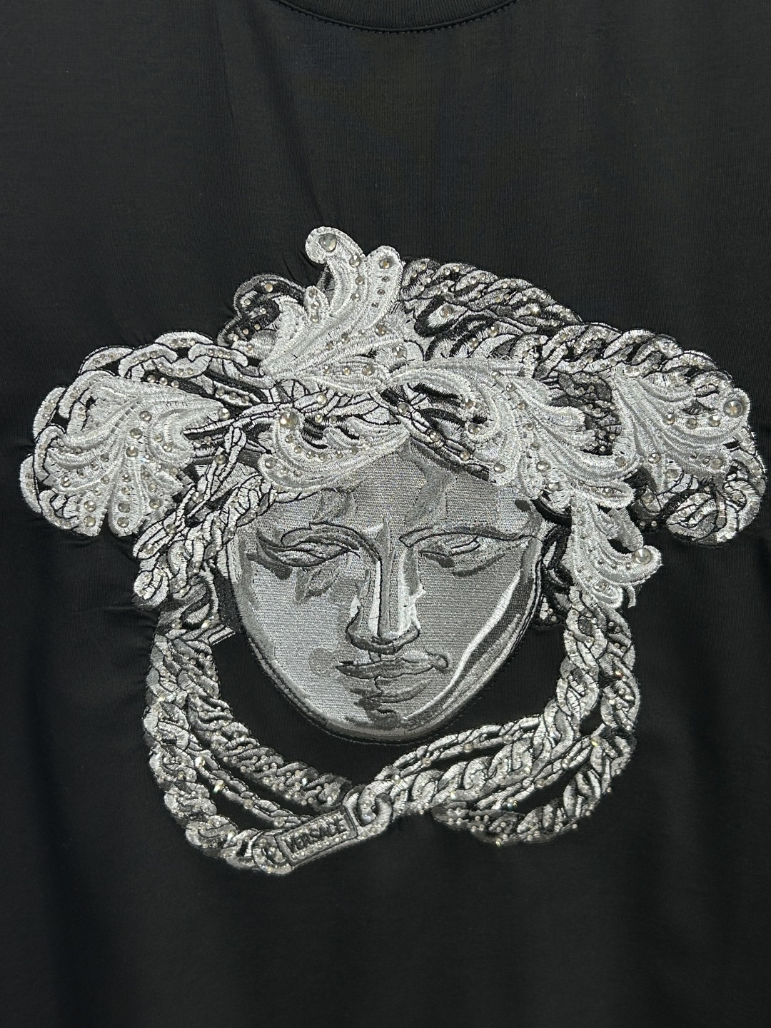 Versace Medusa Crystal Embellished Black Cotton T-Shirt, Short Sleeve 7 cmp i1741986150822 4694 0 5
