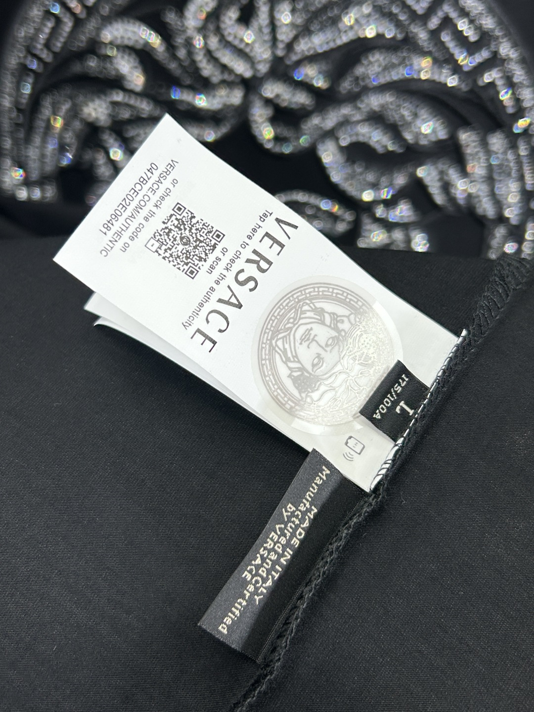 Versace Men's Black Cotton T-Shirt with Embroidered Crystal Medusa, S-4XL 9 cmp i1742066273075 9273 0 7