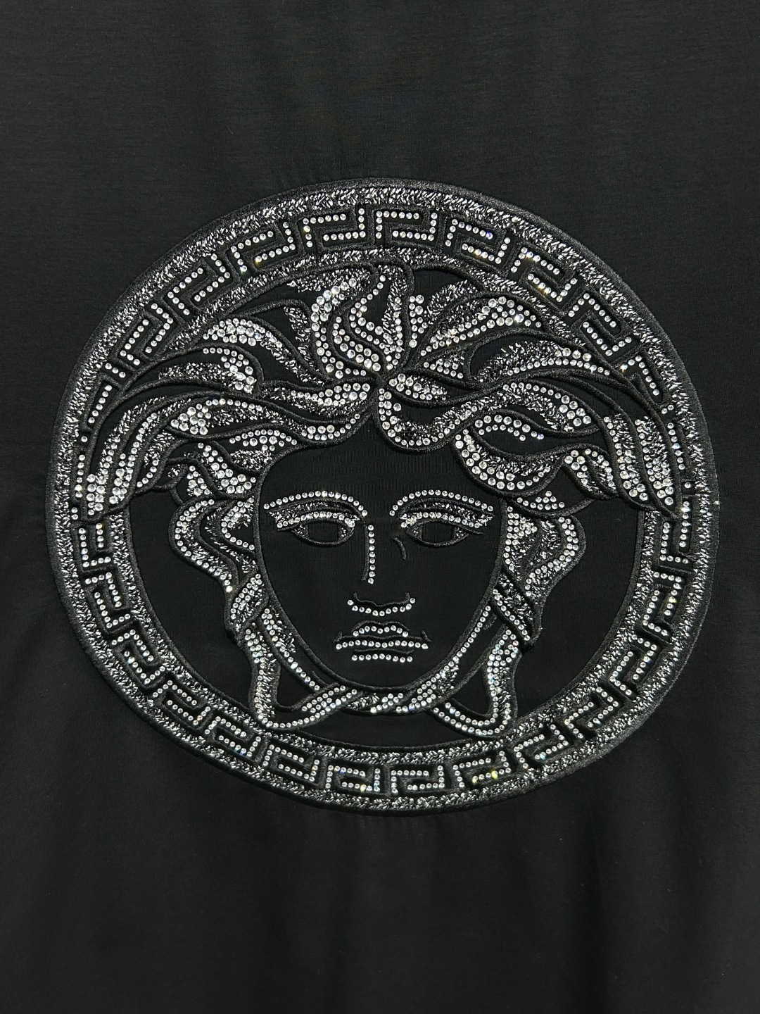 Versace Men's Black Cotton T-Shirt with Embroidered Crystal Medusa, S-4XL 7 cmp i1742066273853 6598 0 5