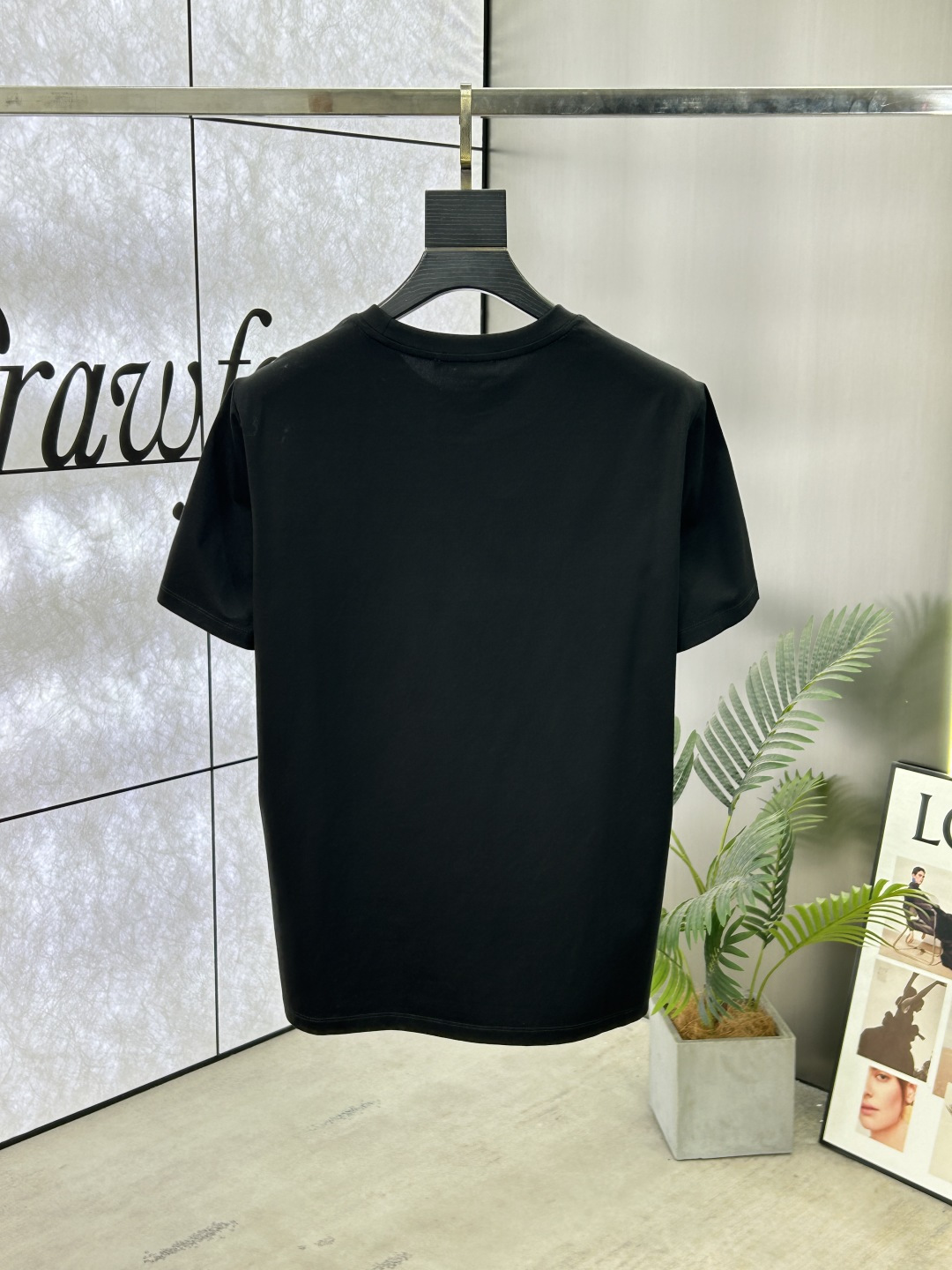 Dolce & Gabbana Men's Black Crew Neck T-Shirt with White Logo Print 3 cmp i1742142535596 3517 0 1