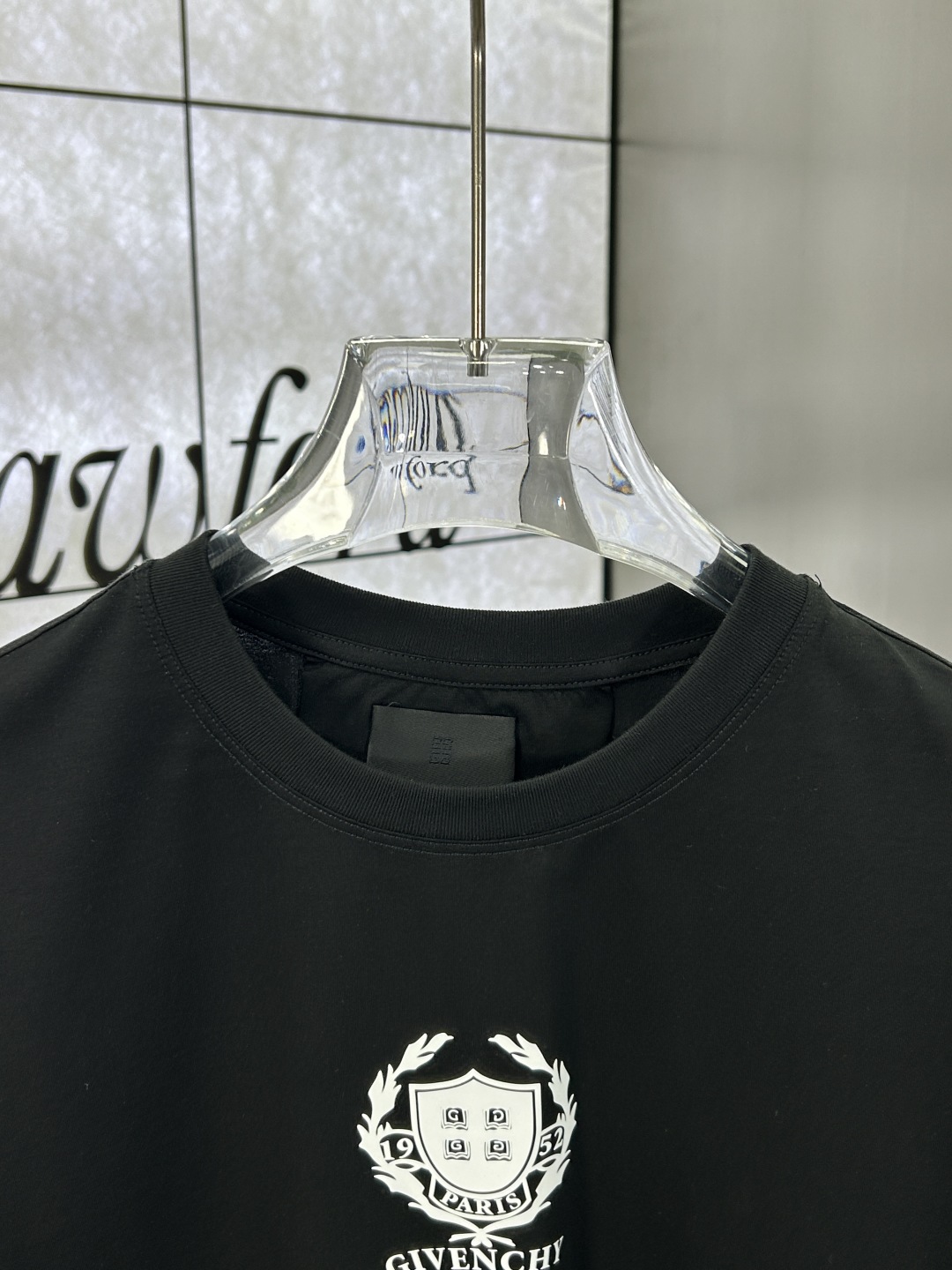 Givenchy Men's Black Cotton T-Shirt with Front Logo Print - Casual Style 6 cmp i1742276462554 5900 0 4