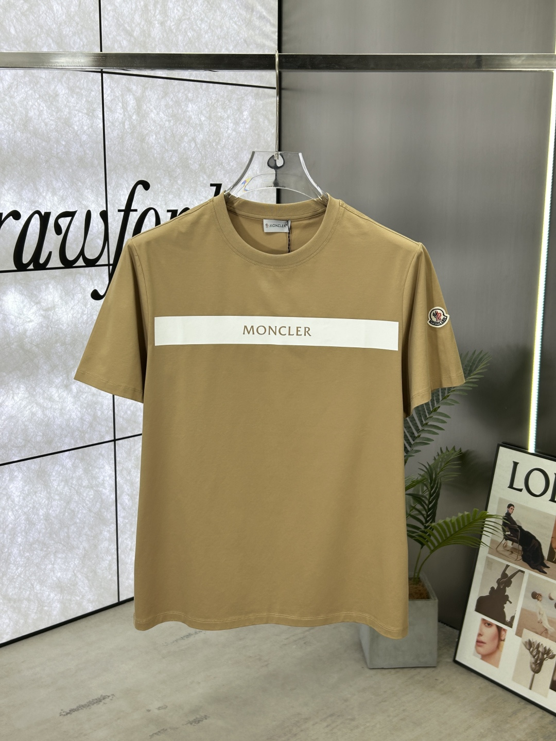 Moncler Men's Logo Graphic Crewneck T-Shirt - Short Sleeve Casual Tee