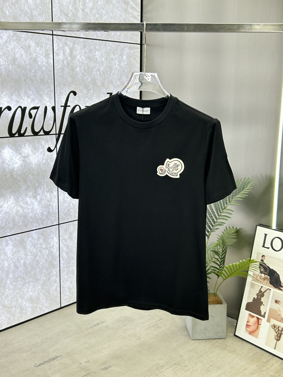 Moncler Men's Classic Logo Embroidered Short Sleeve T-Shirt - Casual & Stylish