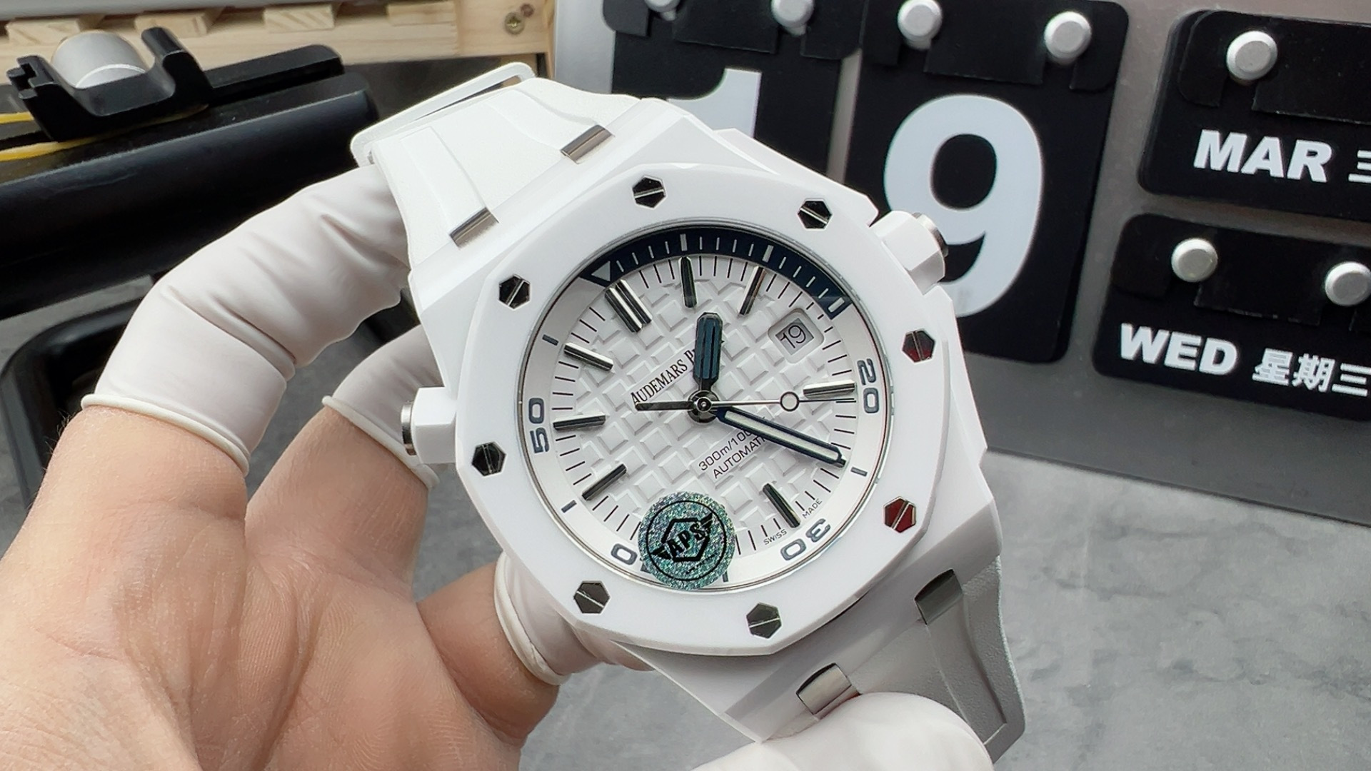 NO:158084,AS white ceramic 15707,19860909AS白陶瓷15707,,Watch