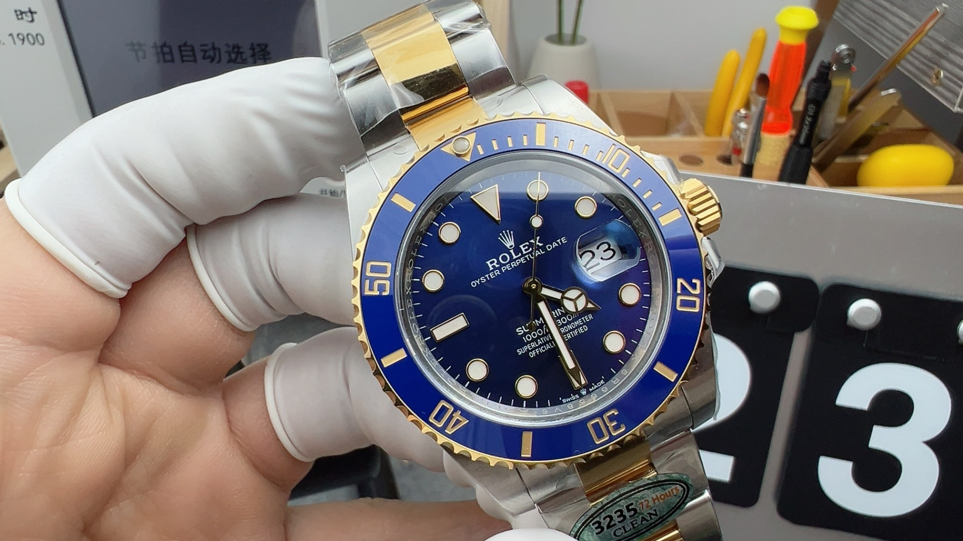 NO:158102,C41 Golden Blue Ghost,19860909C41间金蓝鬼,,Watch