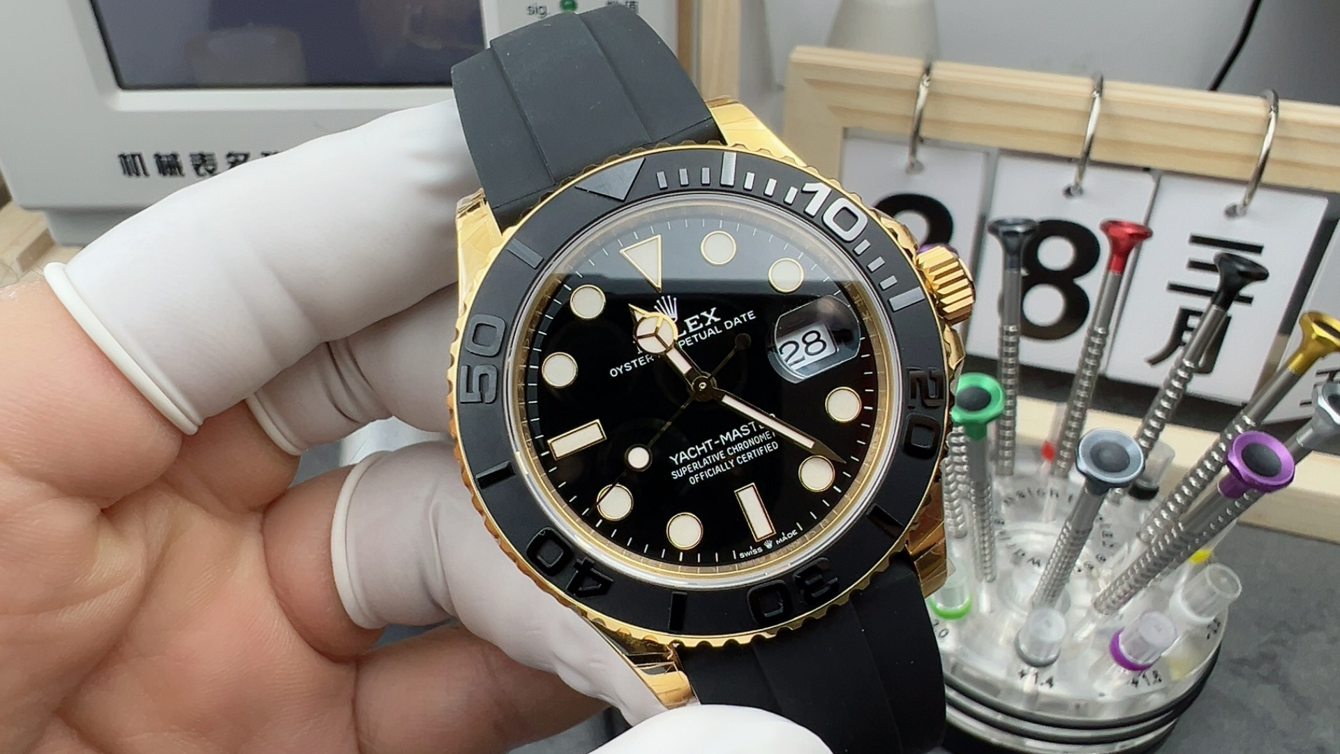 NO:158158,VS42mm gold yacht, gold19860909VS42mm黄金游艇,,gold,Watch