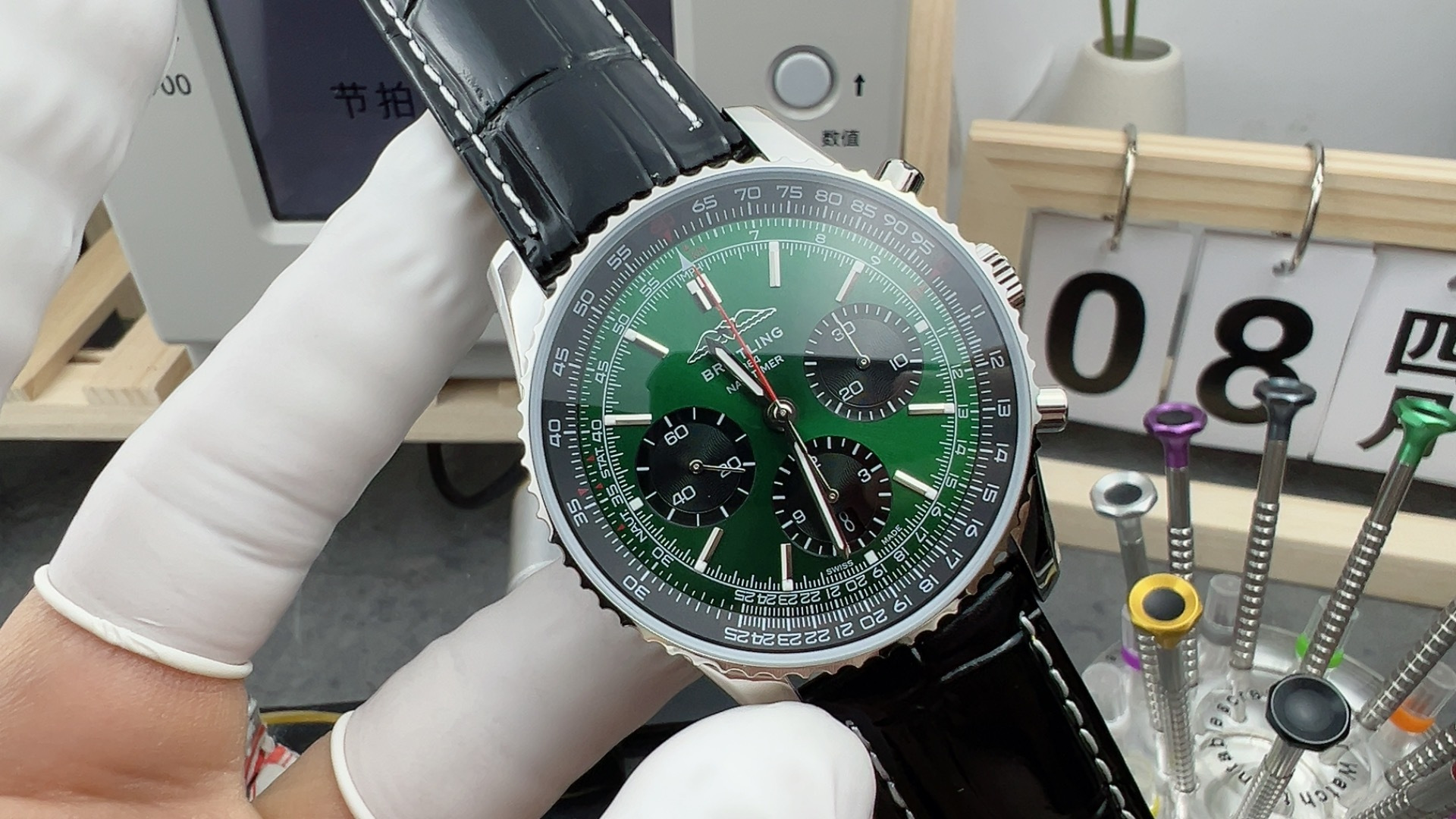 NO:158074,BLS green ocean timing,19860909BLS绿面海洋计时,,Watch