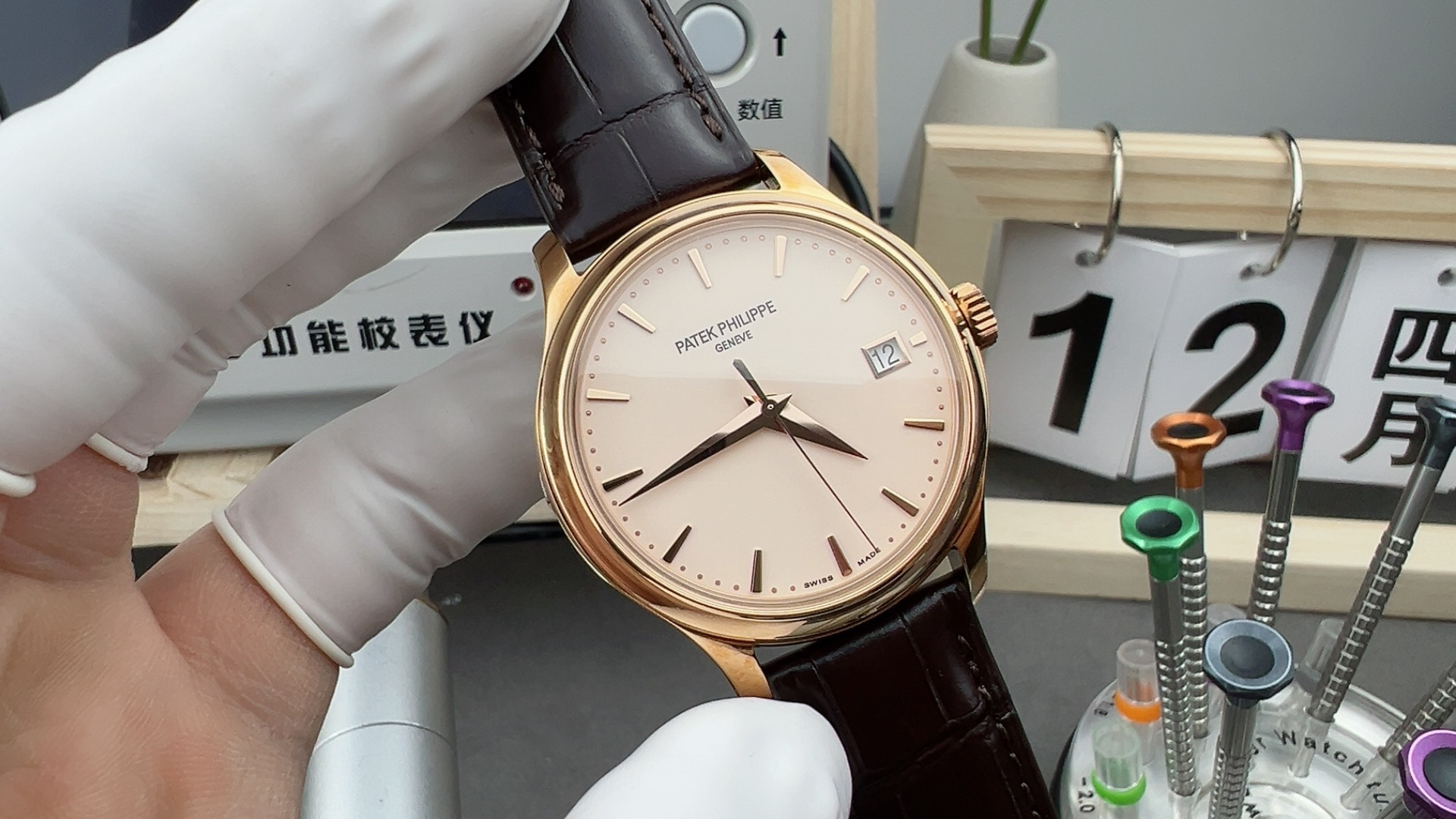NO:158569,3k rose gold classical flip,198609093k玫瑰金古典翻盖,,Watch