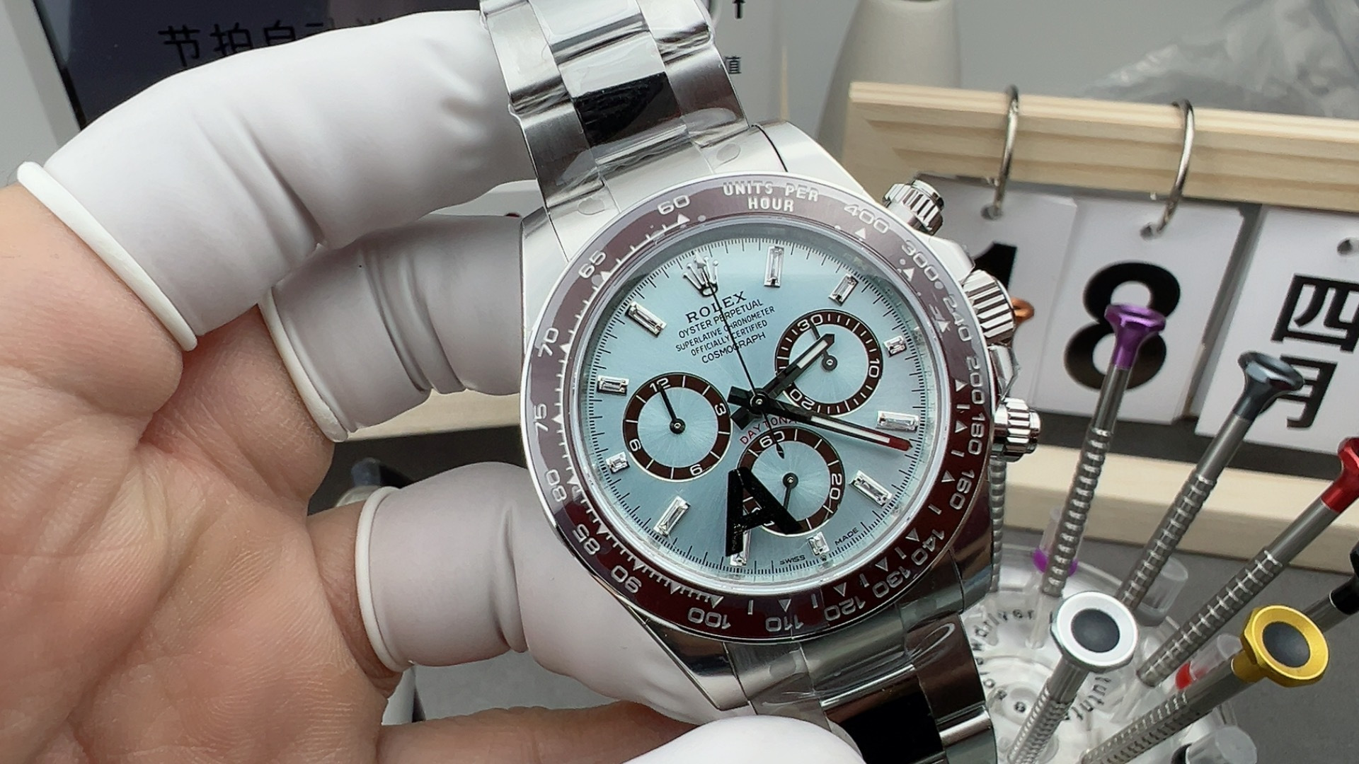 NO:158613,VS counterweight Icelandi,19860909VS配重冰蓝迪,,Watch