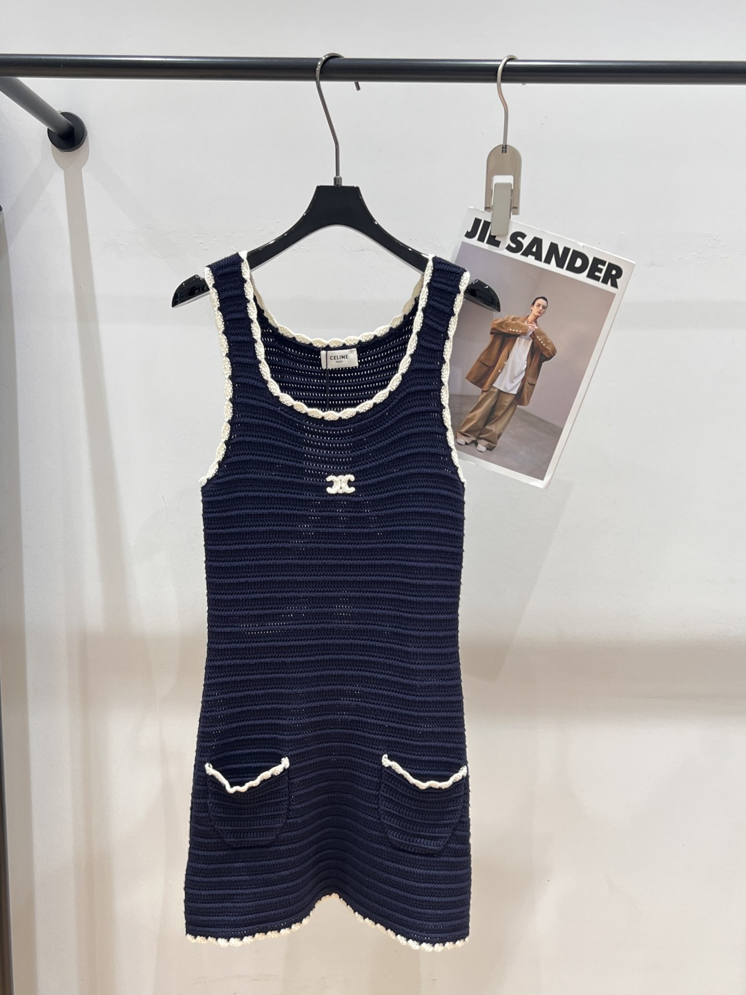 NO:433407,——CELIN*——2025 summer new knitted vest skirt, on sale on the official website, pure hand-made crochet technology, fabrics and styles are super good-looking, and the material feel is stronger SML, celine, skirts, alexander wang19860909——CELIN*——2025夏季新款针织背心裙,官网在售,纯手工钩织工艺,面料与版型都超级好看,实物质感更强SML,,celine,skirts,alexander wang,Women's clothing