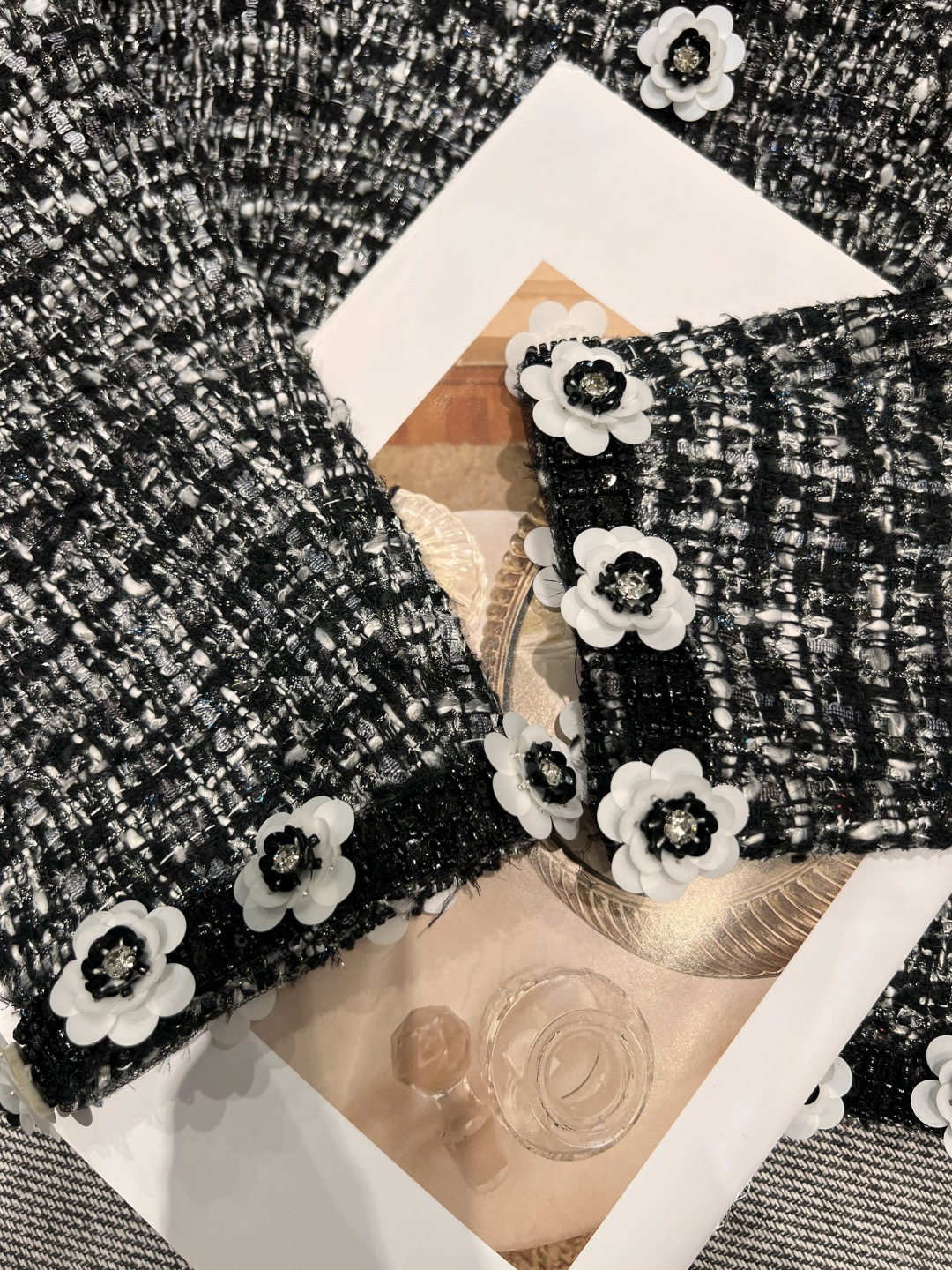 Chanel-Style Tweed Jacket with Floral Embellishments - Elegant Autumn Outfit 4 cmp i1757481401518 3633 0 3