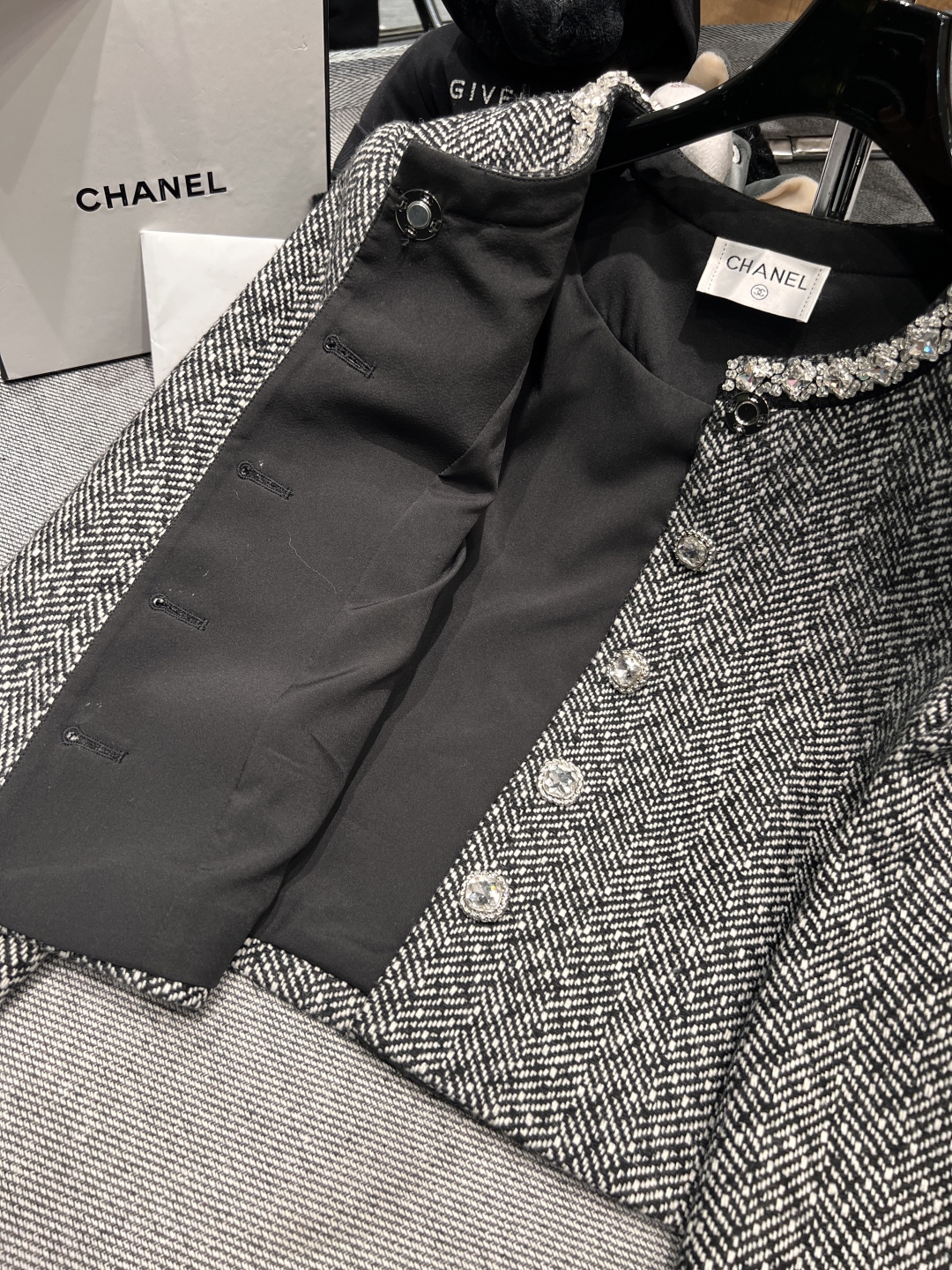 Chanel-Inspired Tweed Set: Jacket and Skirt Outfit with Embellished Details 5 cmp i1758860033798 7867 0 3