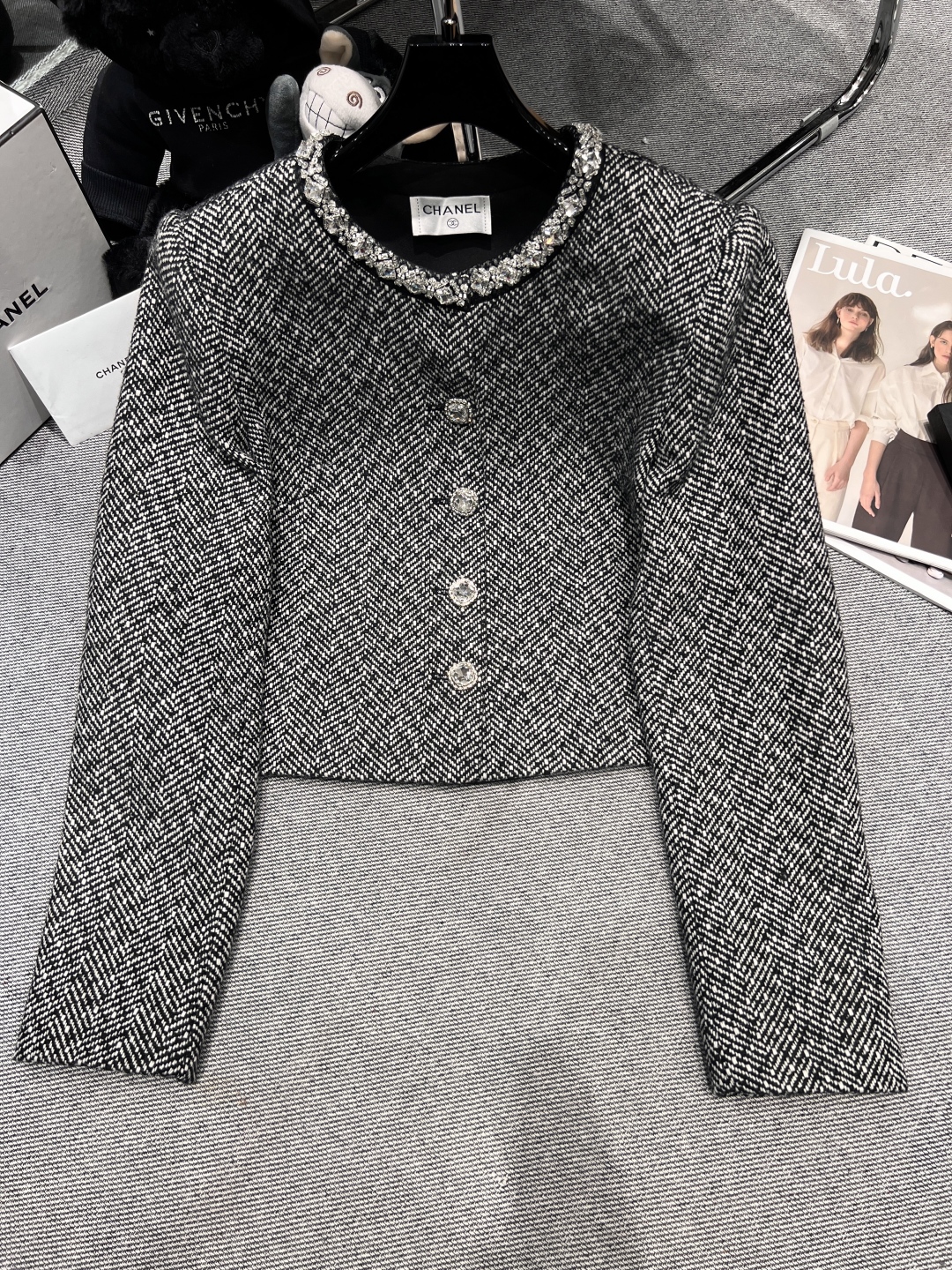 Chanel-Inspired Tweed Set: Jacket and Skirt Outfit with Embellished Details 3 cmp i1758860033886 7439 0 1