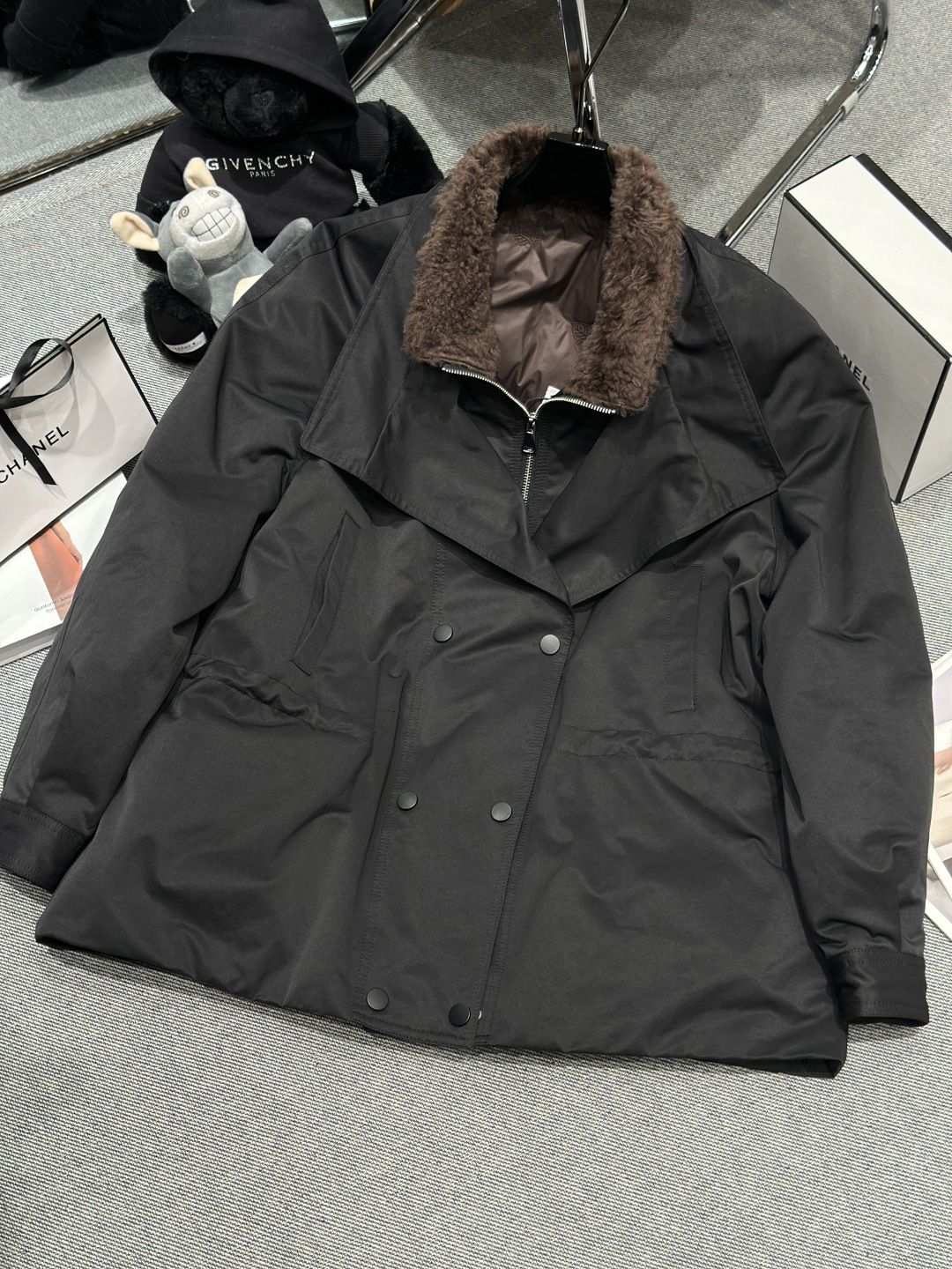 NO:659082,Equipped with dust bag - BALANCAG* - 2025 autumn and winter new wool down jacket, using imported wool liner filled with 90 white goose down, stand-up collar design fake two pieces, super beautiful upper body SMLXL,, jackets & coats, down jacket, alexander wang19860909配防尘袋——BALANCAG*——2025秋冬新款羊毛羽绒外套,采用进口羊毛内胆填充90白鹅绒,立领设计假俩件,上身超级好看SMLXL,,jackets & coats,down jacket,alexander wang,Women's clothing