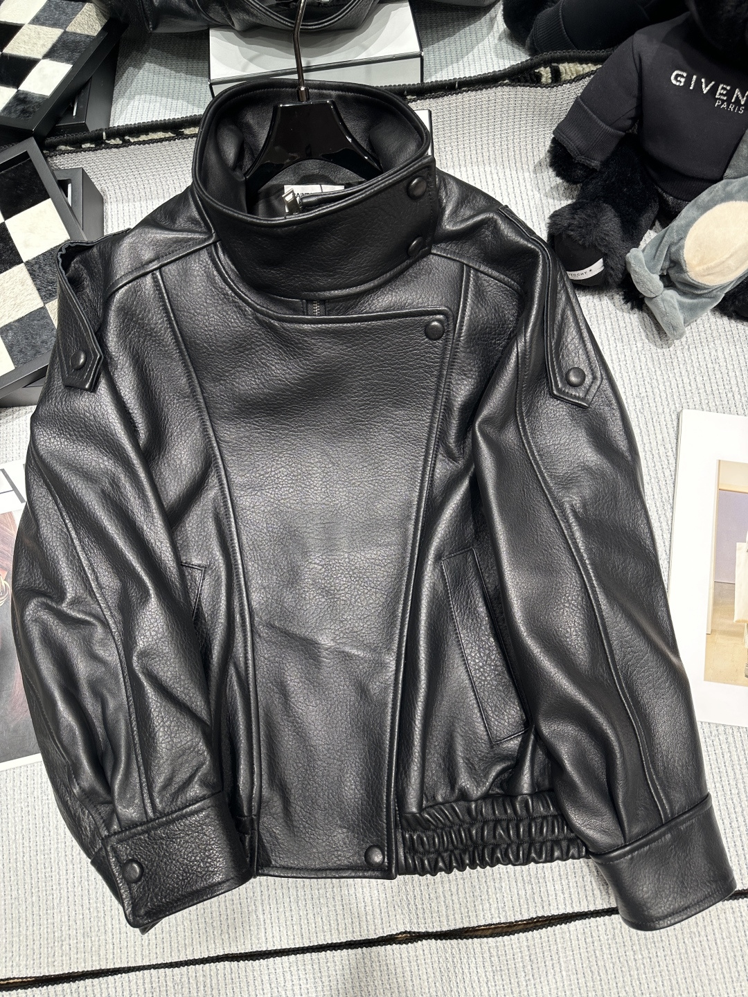 Saint Laurent Olive Biker Jacket