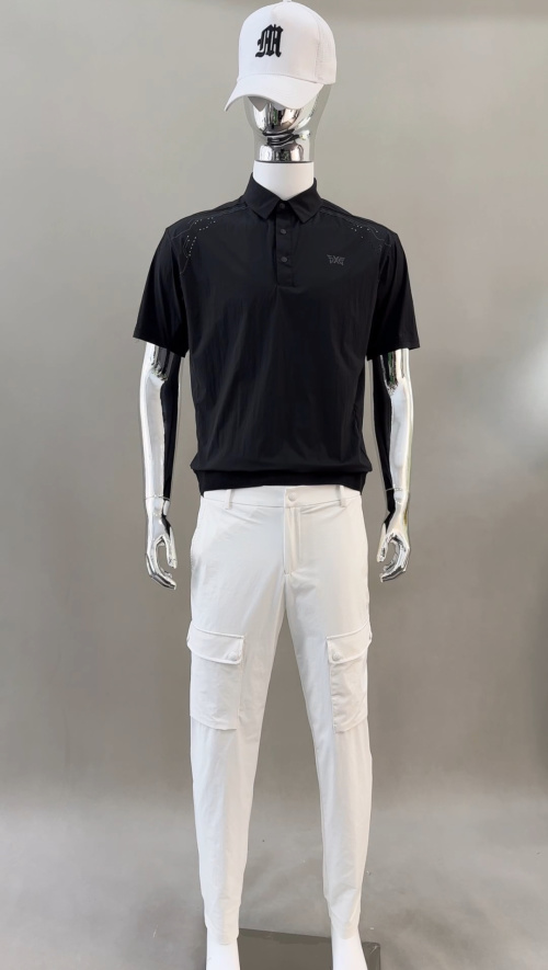 Men's Slim Fit Short Sleeve Golf Polo Shirt, Breathable Fabric 1 Men's Slim Fit Short Sleeve Golf Polo Shirt, Breathable Fabric