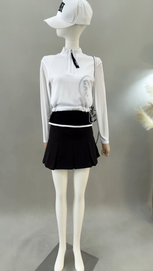 Elegant Women's White Ice Silk Knitted Top - Comfortable & Breathable 1 Elegant Women's White Ice Silk Knitted Top - Comfortable & Breathable