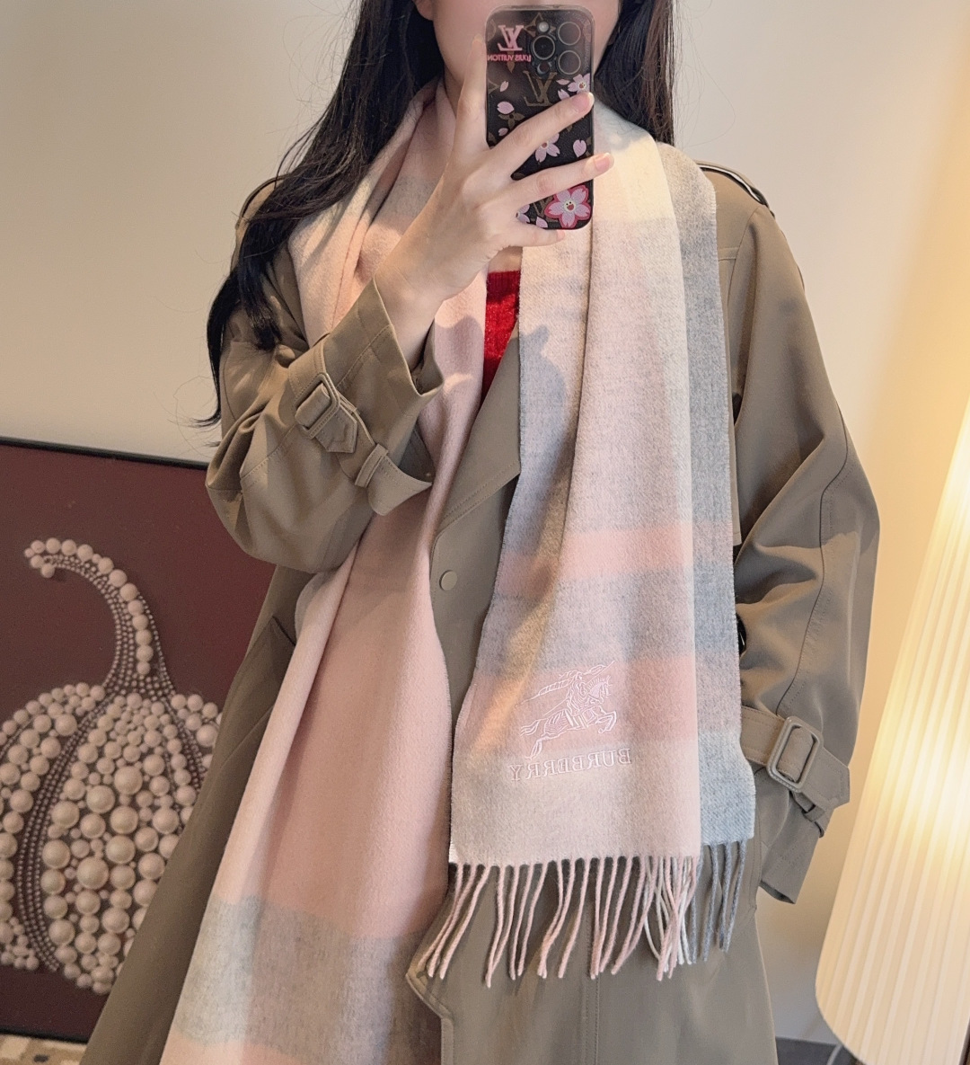 ✨✨Burberry · 巴宝莉双面围巾❗好看的要疯掉了，太有型太有魅力了❗❗非常斯文时尚的秋冬单品！真