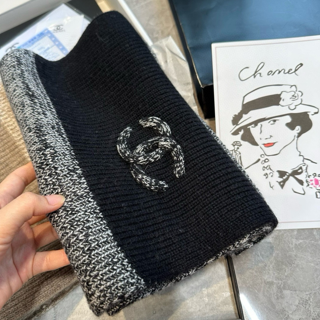 👑👑Chanel24秋冬新款24b针织围巾羊绒针织长巾‼️美翻了[流泪]御用殿堂级极品‼️新款在售 进口