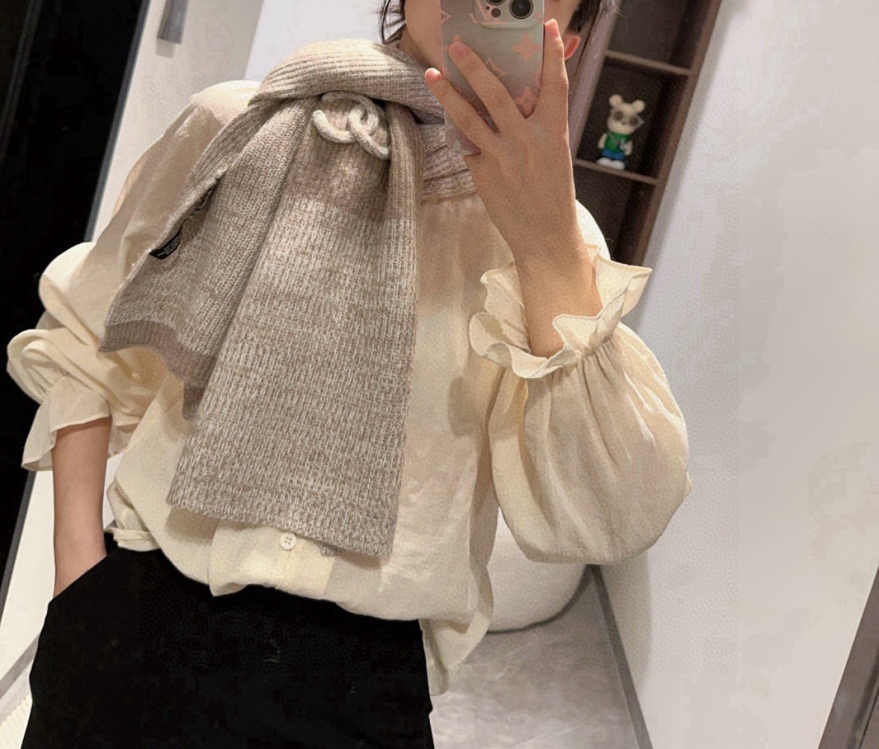 👑👑Chanel24秋冬新款24b针织围巾羊绒针织长巾‼️美翻了[流泪]御用殿堂级极品‼️新款在售 进口