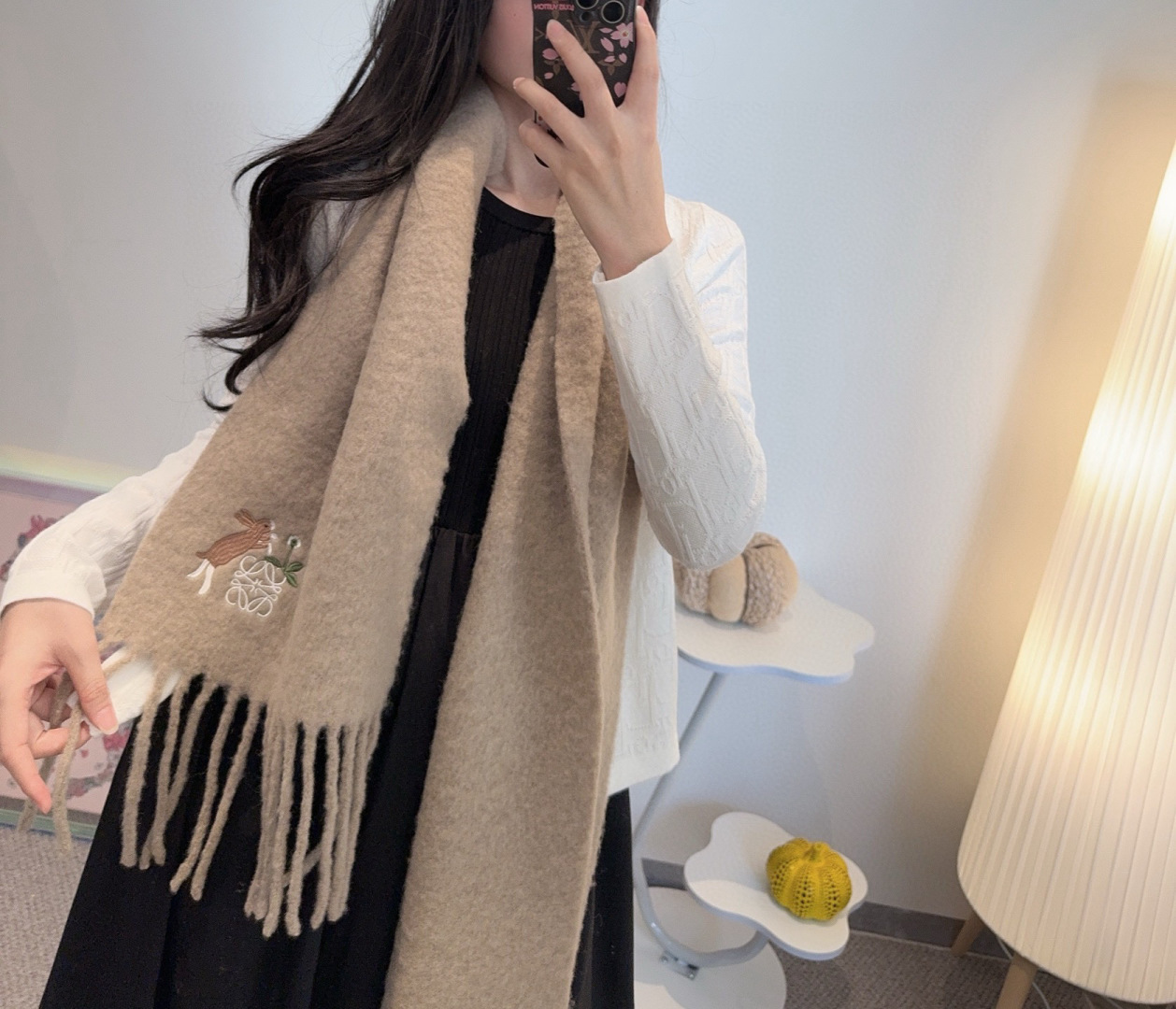 ▪❤️️罗意威超美新款马海毛围巾！超级推荐入手！】质感好货！主打的马海毛围巾~据说超难买哦！！打了好多次