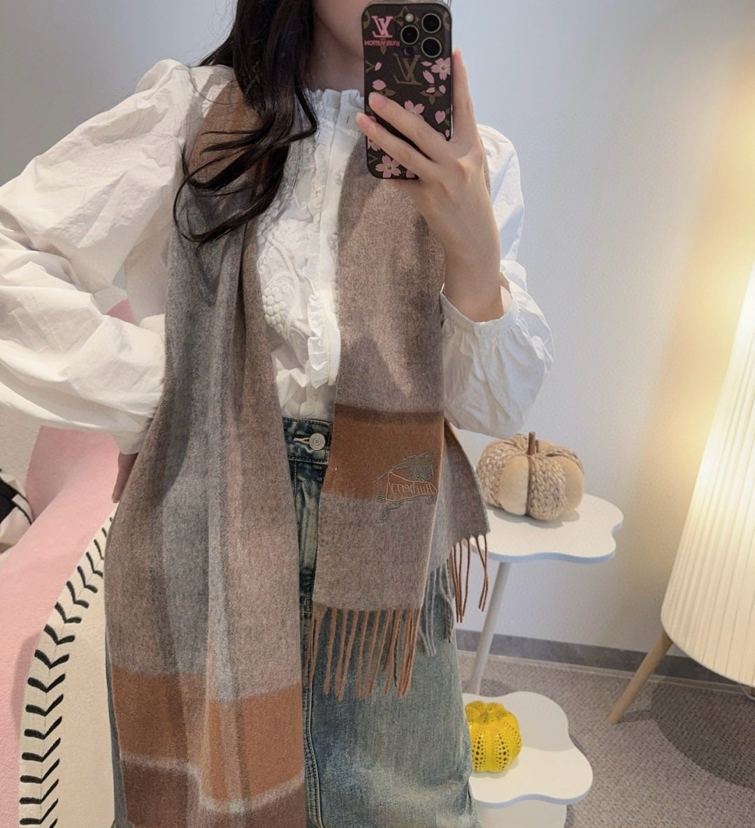 ✨✨Burberry · 巴宝莉双面围巾❗好看的要疯掉了，太有型太有魅力了❗❗非常斯文时尚的秋冬单品！真