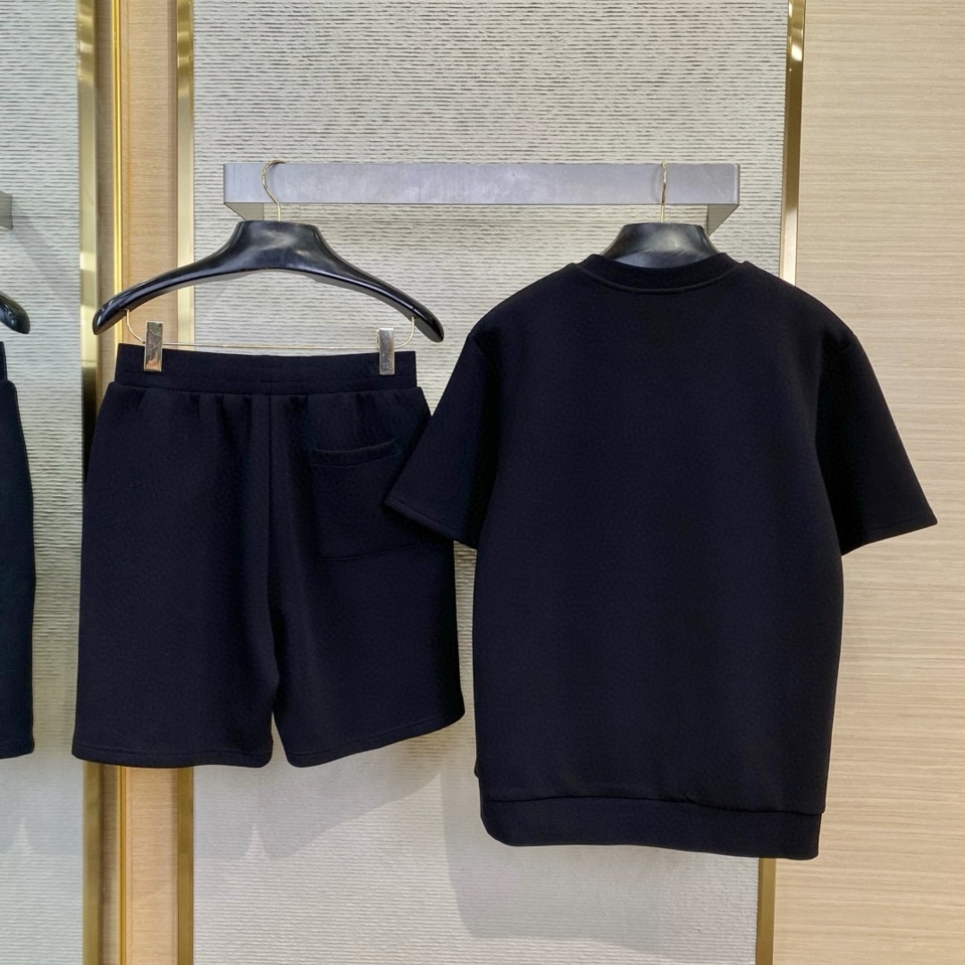 [Summer Shorts]LV Louis Vuitton Hot Drilling Double-sided Air Layer Set YB pu